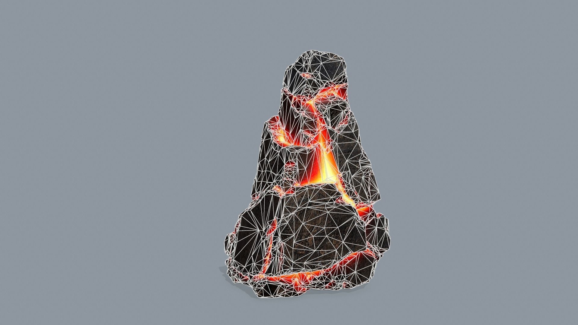 lava rocks Low-poly 3D model_14