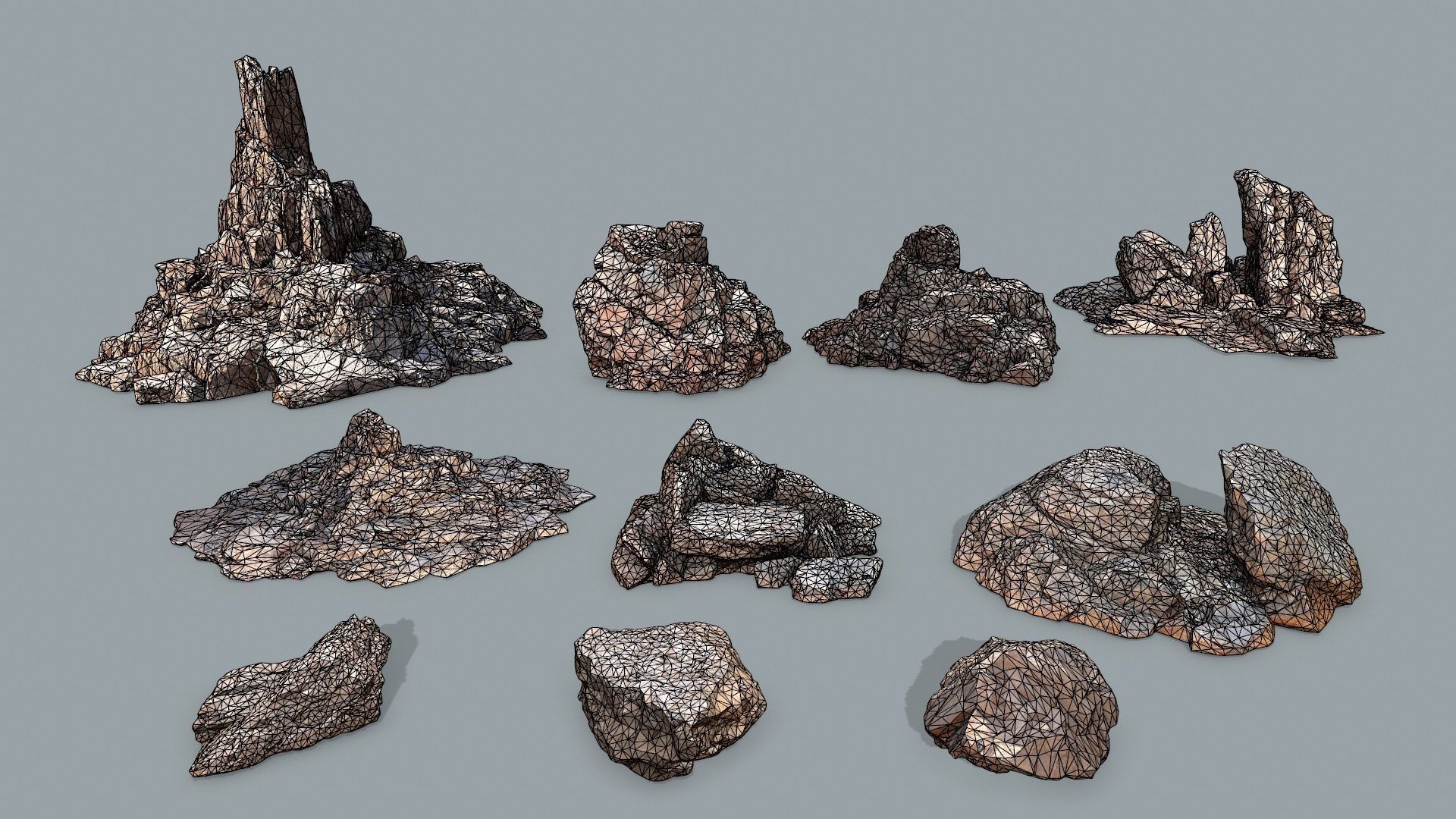 Arizona Desert Rocks Low-poly 3D model_21