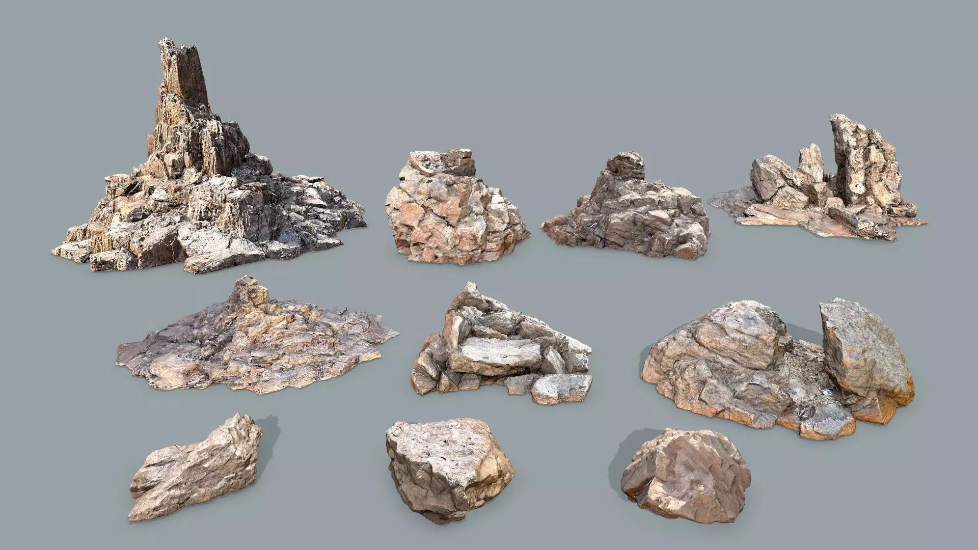 Arizona Desert Rocks Low-poly 3D model_0