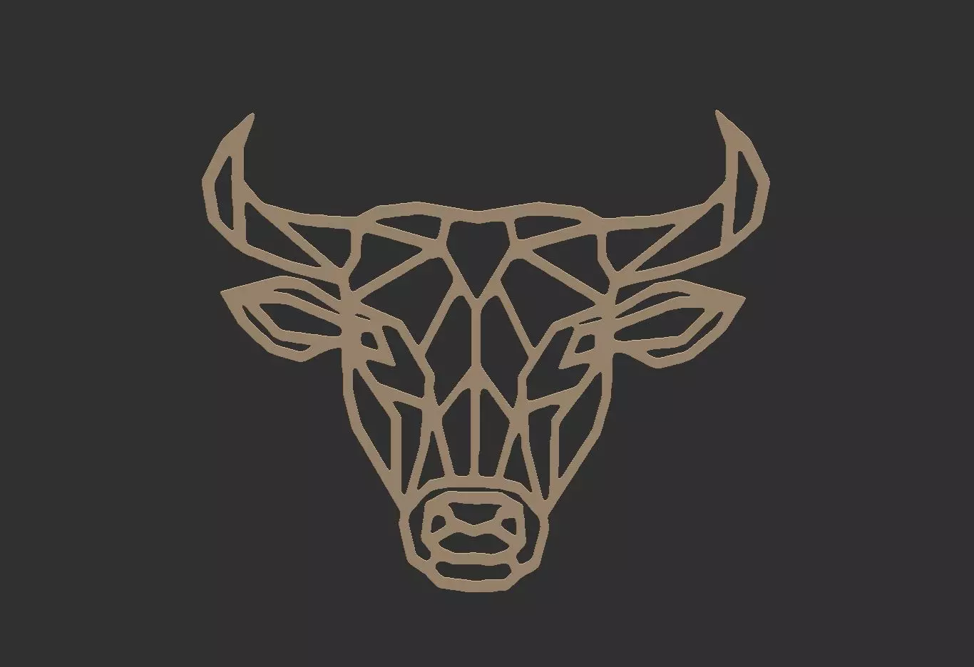 bull wall decor for 3d printing 3D print model_0