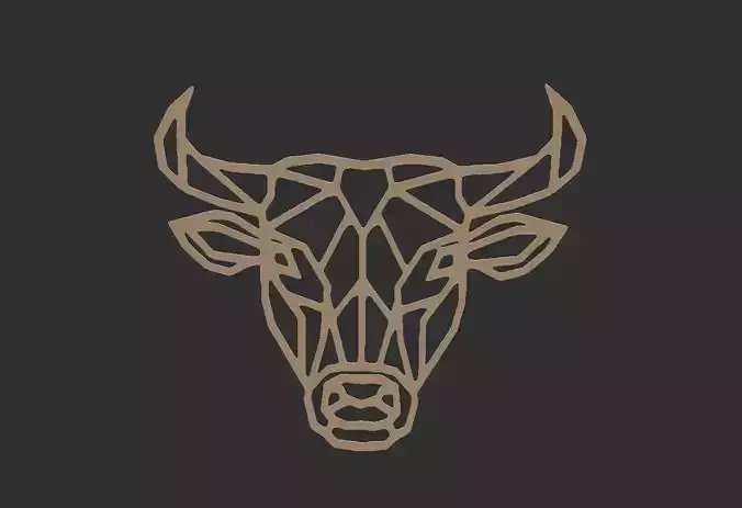 bull wall decor for 3d printing