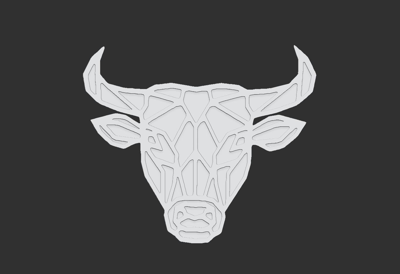 bull wall decor for 3d printing 3D print model_2