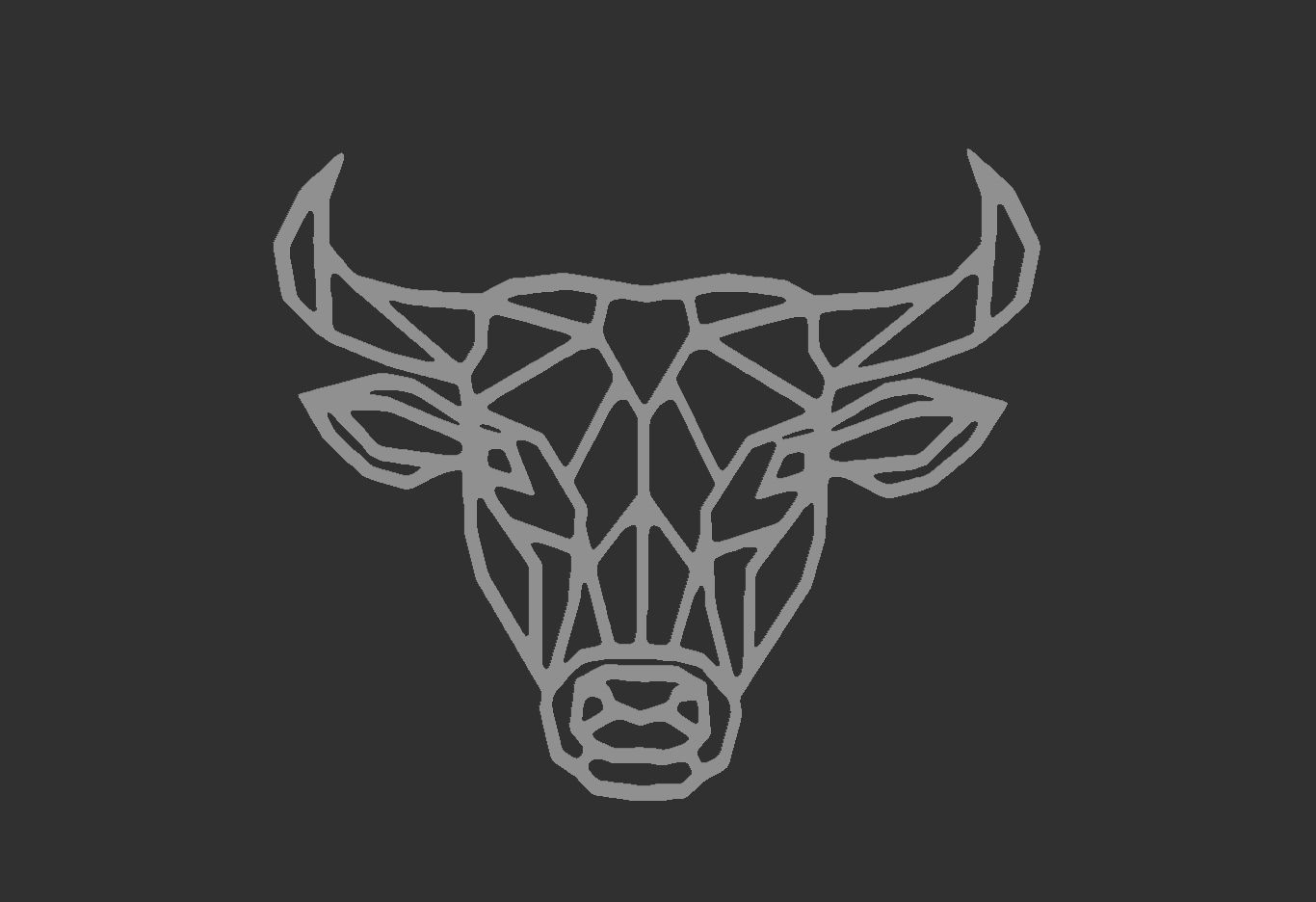 bull wall decor for 3d printing 3D print model_1