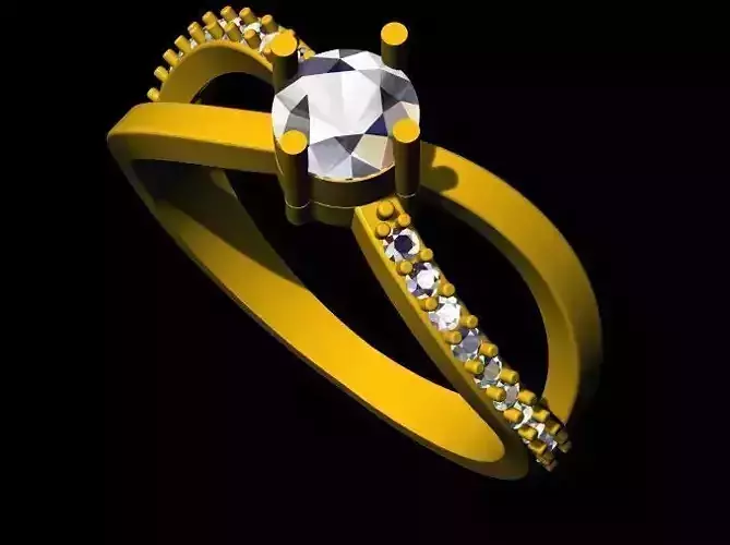 ladies stone ring 3dm file 