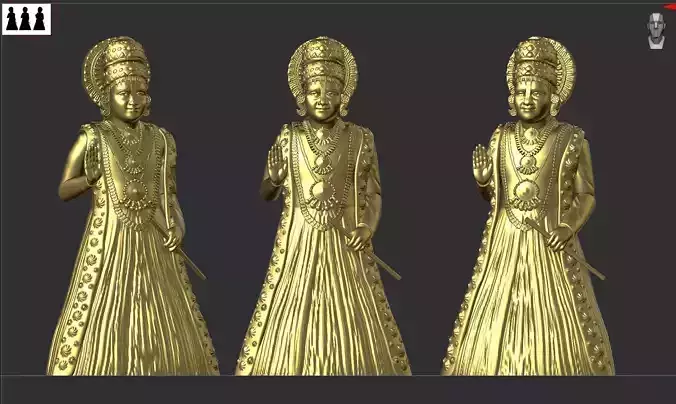 Udupi sri krishna 3D print model