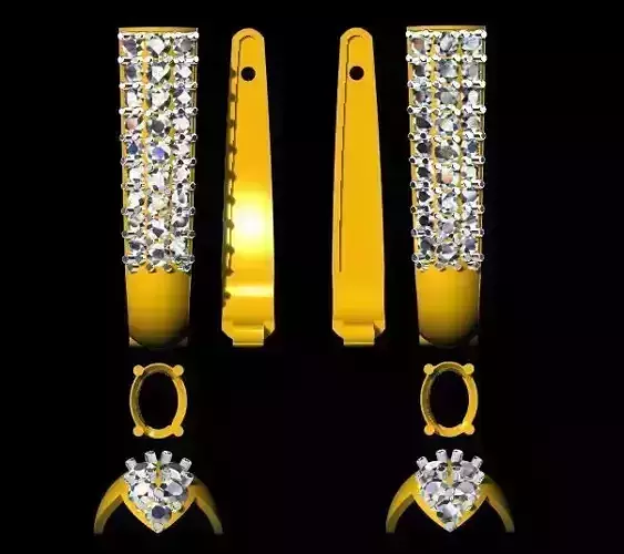 Bali earrings 3dm file