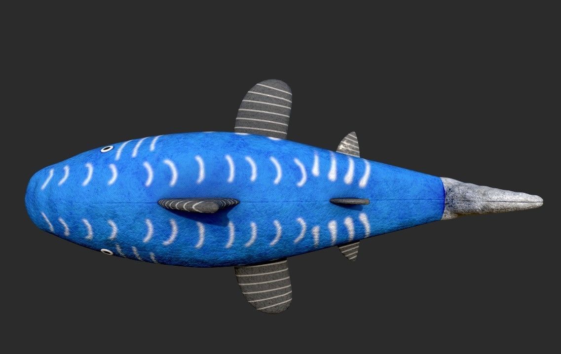 Shark Plush toy Low-poly 3D model_4