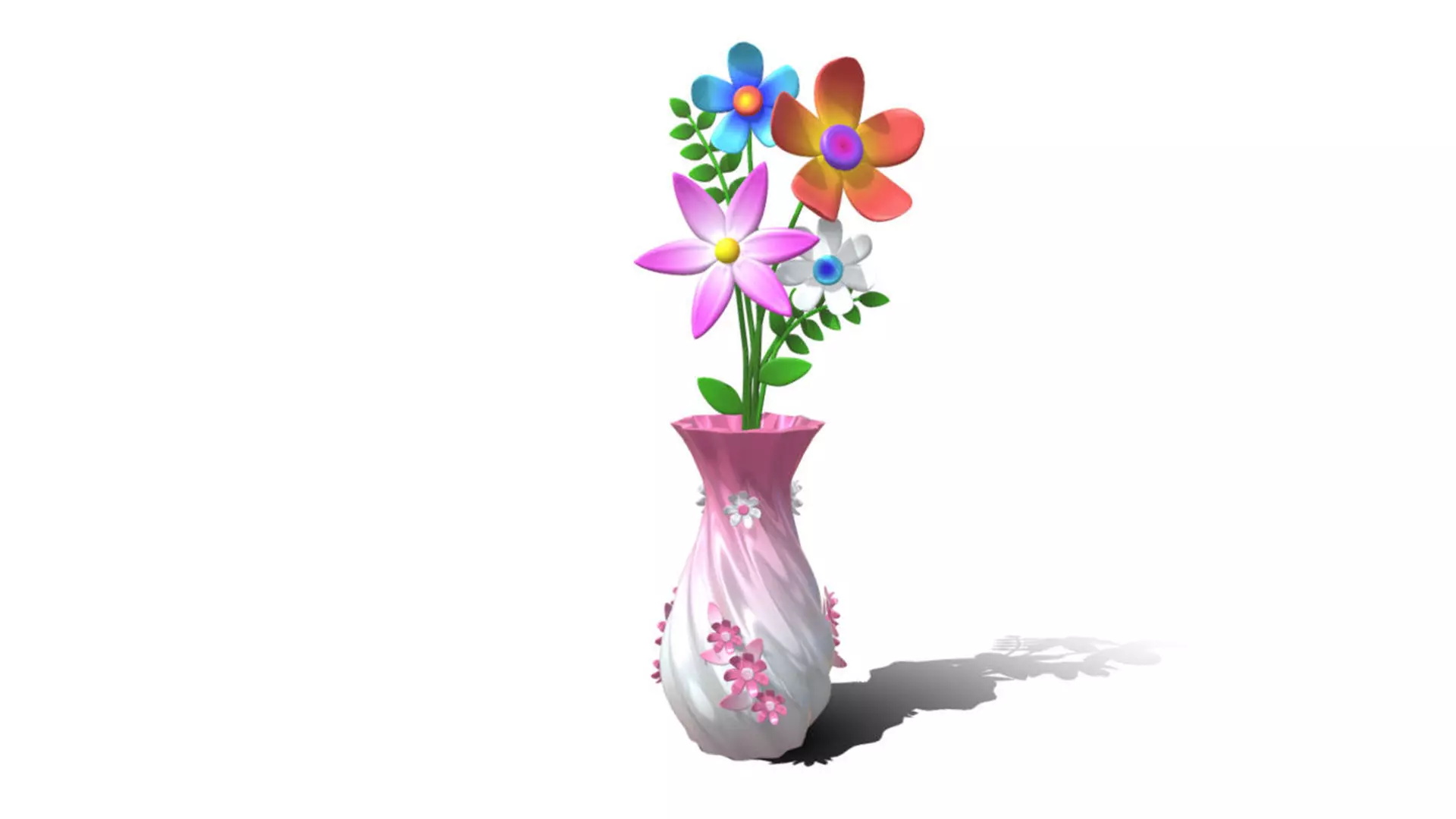 vase and flower  3D model_0