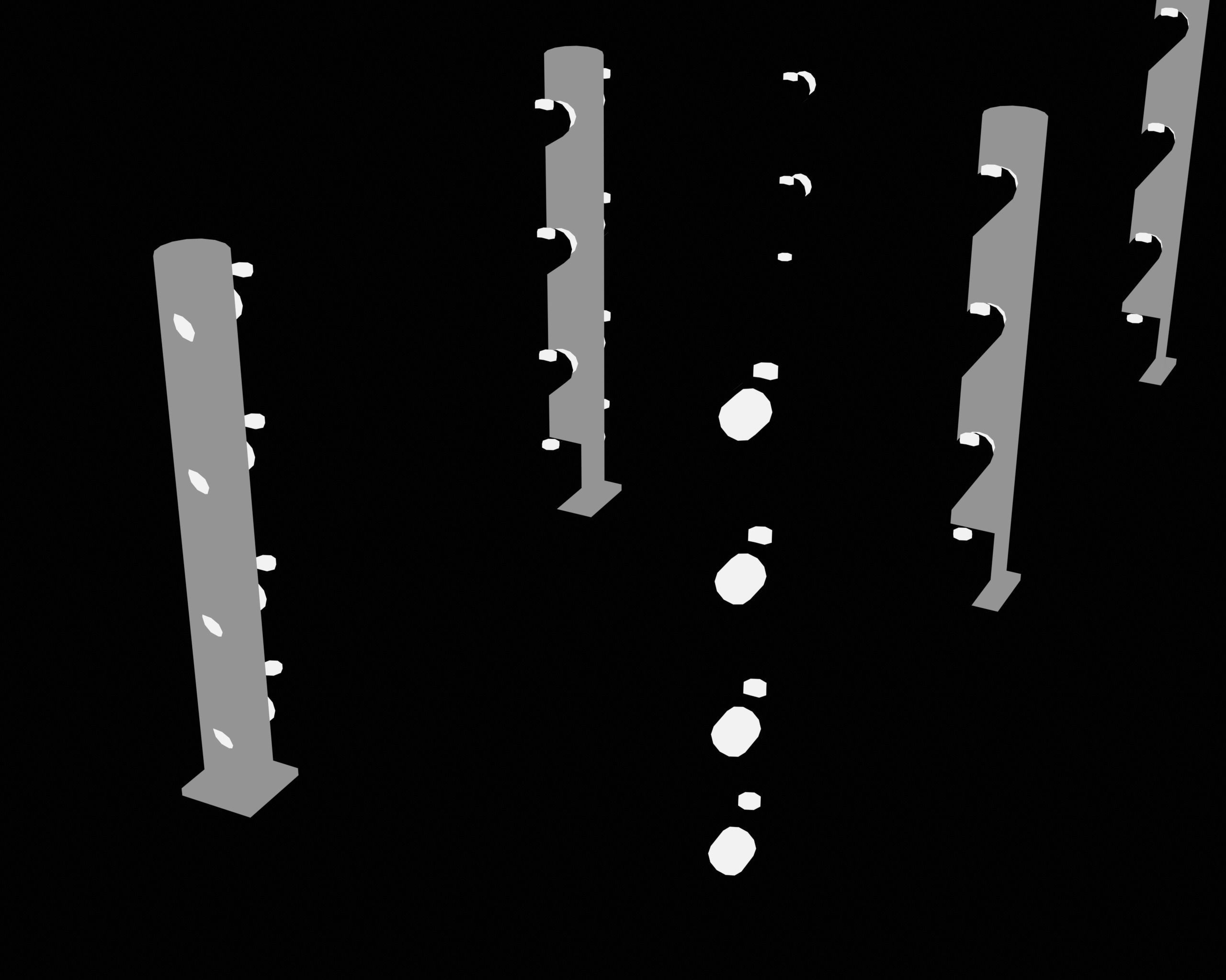 Realistic Portable Safe Fence Low-poly 3D model_11