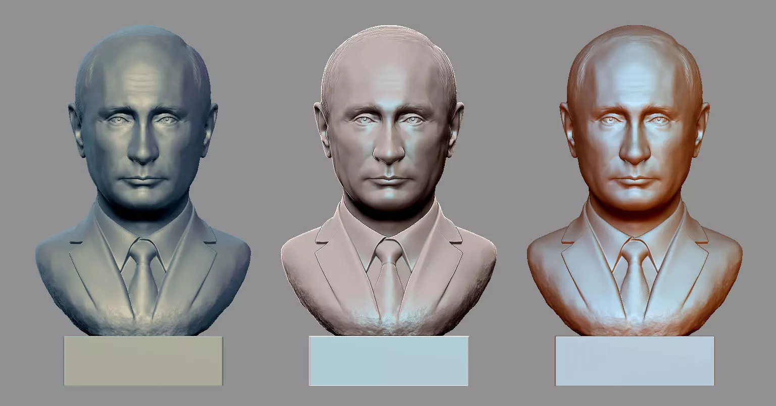 bust Putin 3D print model_0
