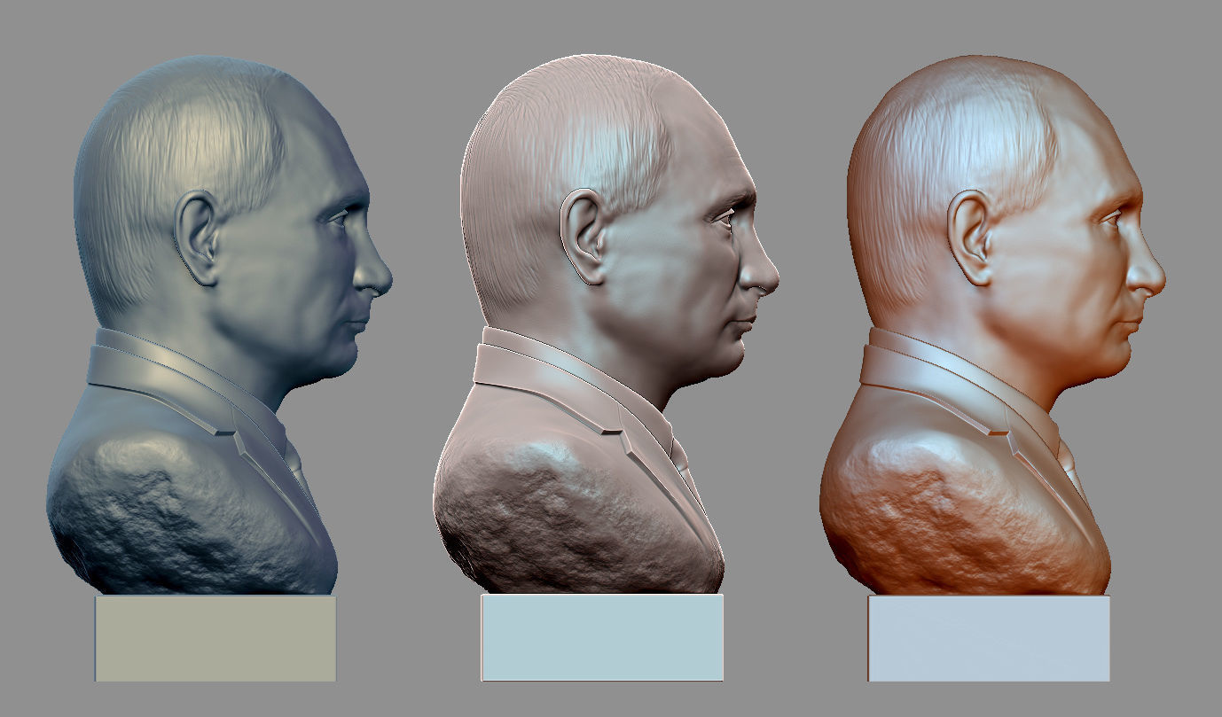 bust Putin 3D print model_2