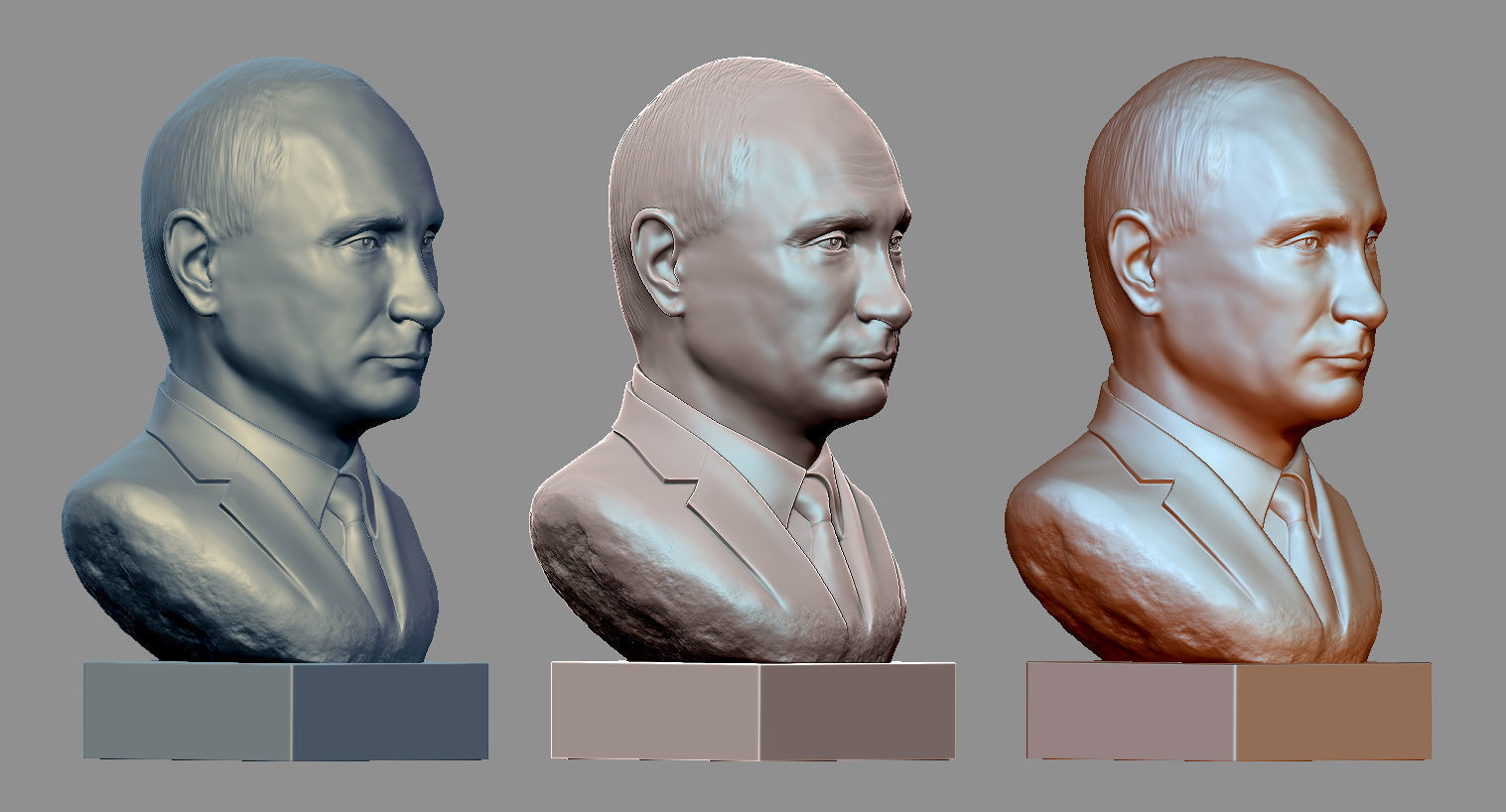 bust Putin 3D print model_1