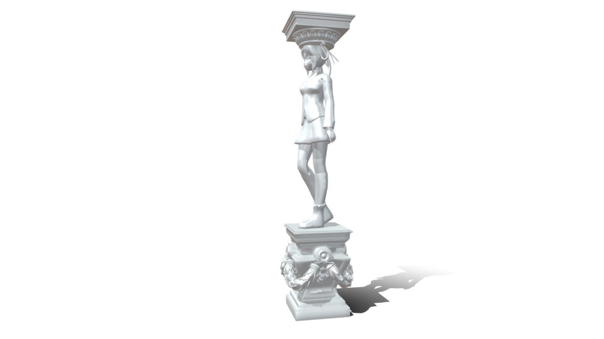mordan lady pillar  3D model_4