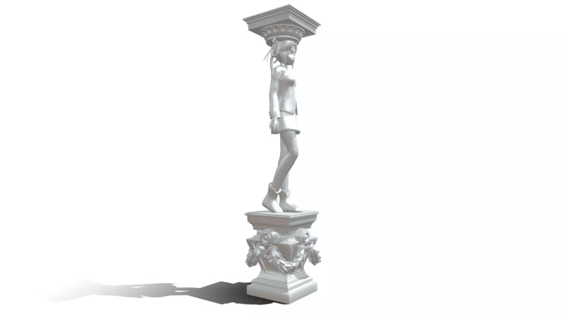 mordan lady pillar  3D model_0