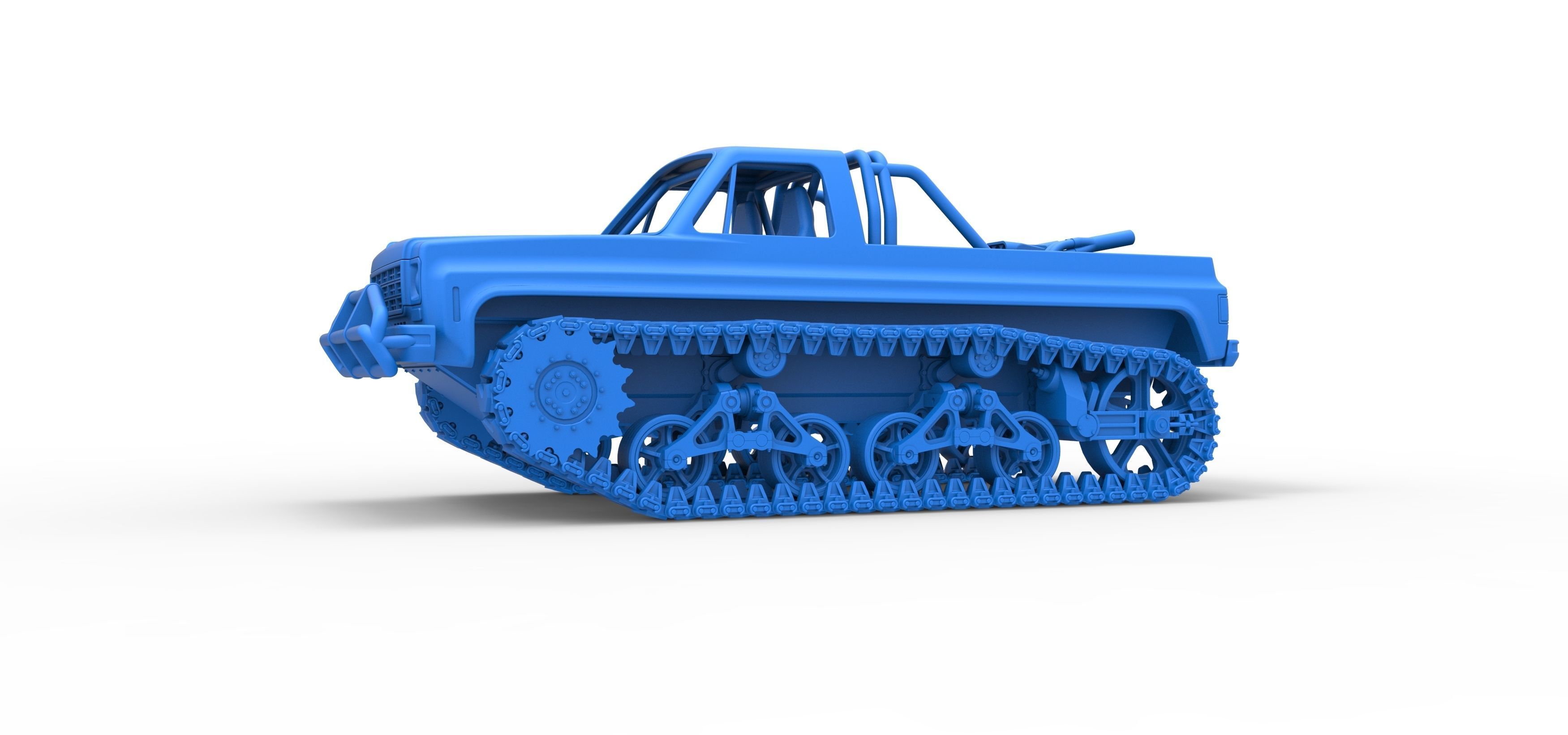 Vintage Monster tank Scale 1 to 25 3D print model_19
