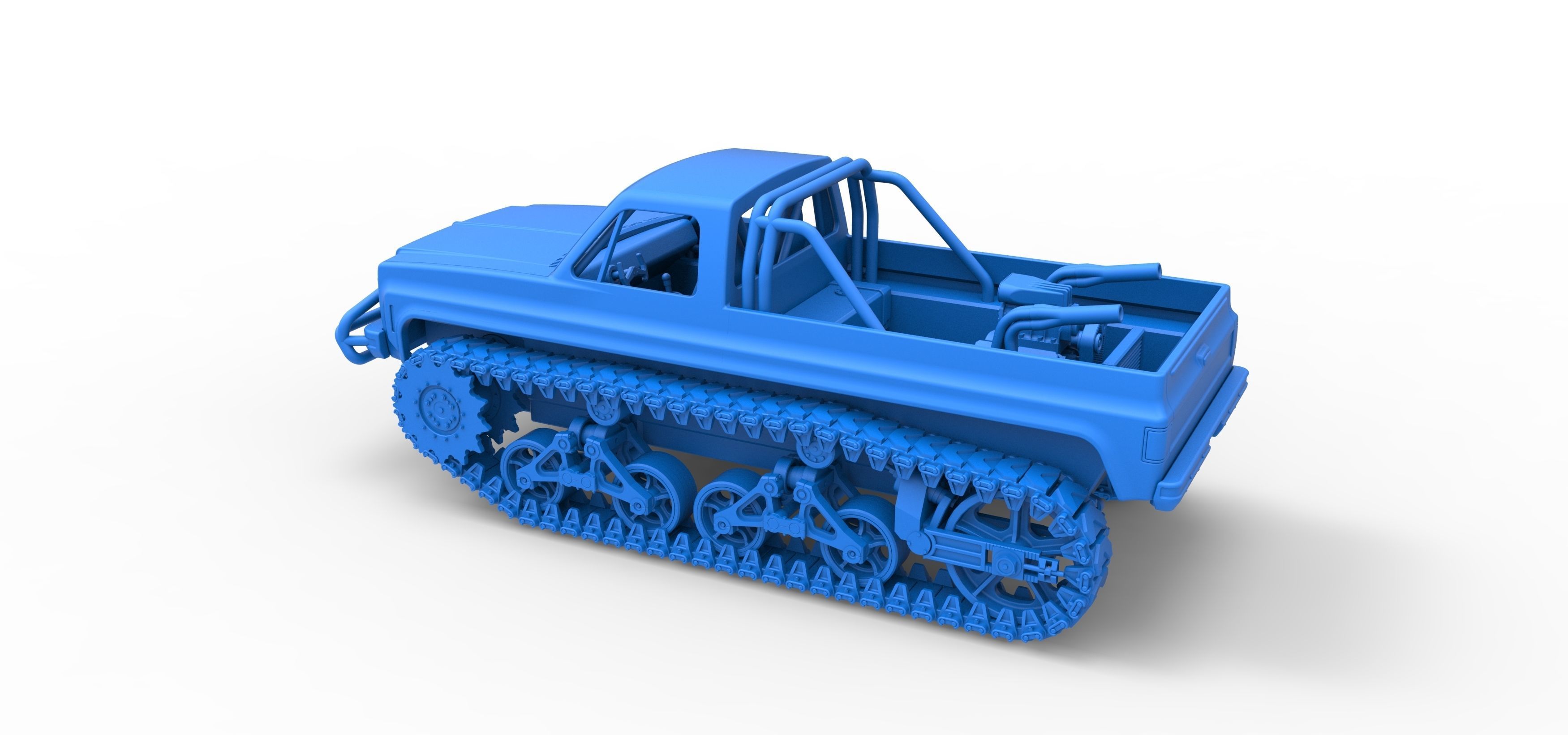 Vintage Monster tank Scale 1 to 25 3D print model_29