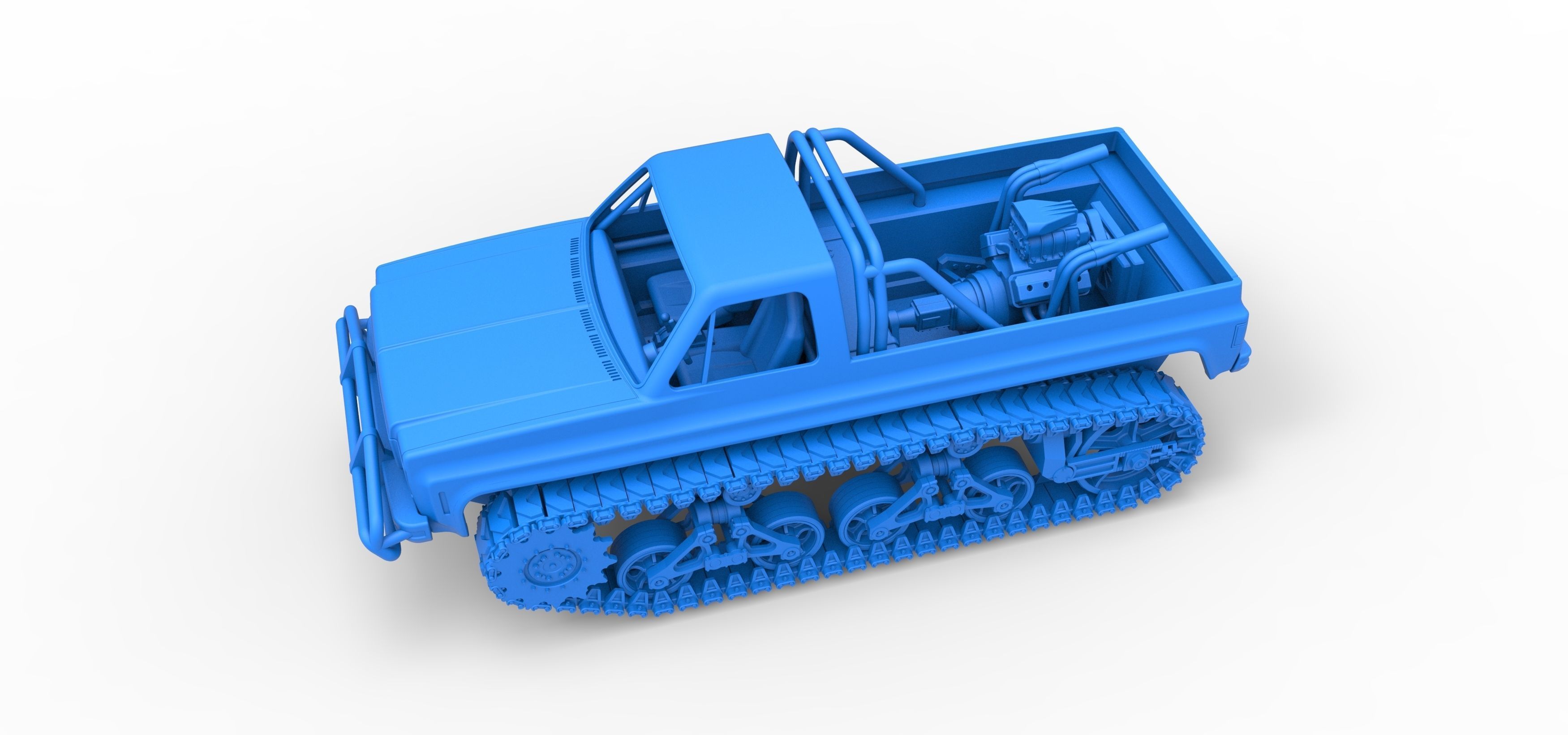 Vintage Monster tank Scale 1 to 25 3D print model_21