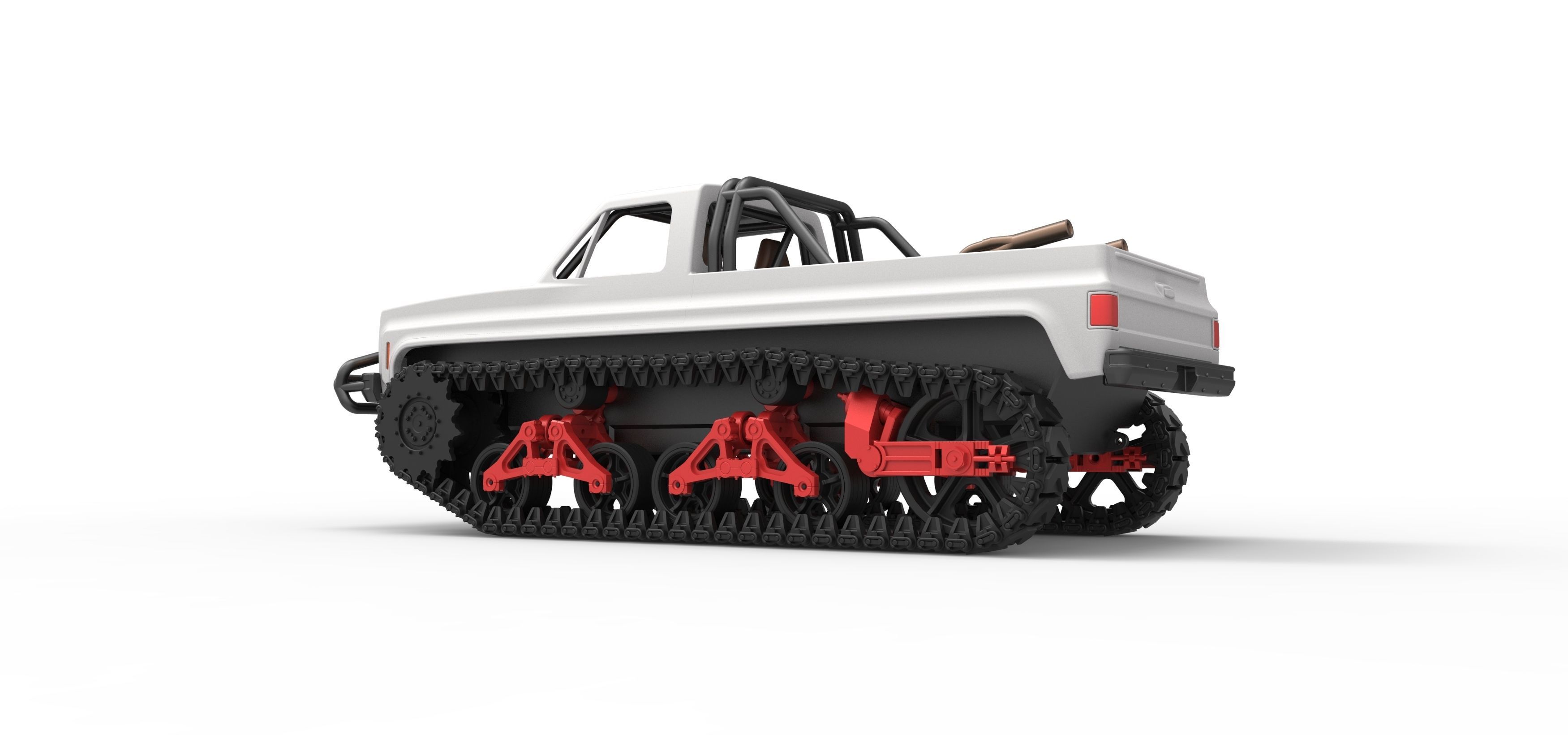 Vintage Monster tank Scale 1 to 25 3D print model_13