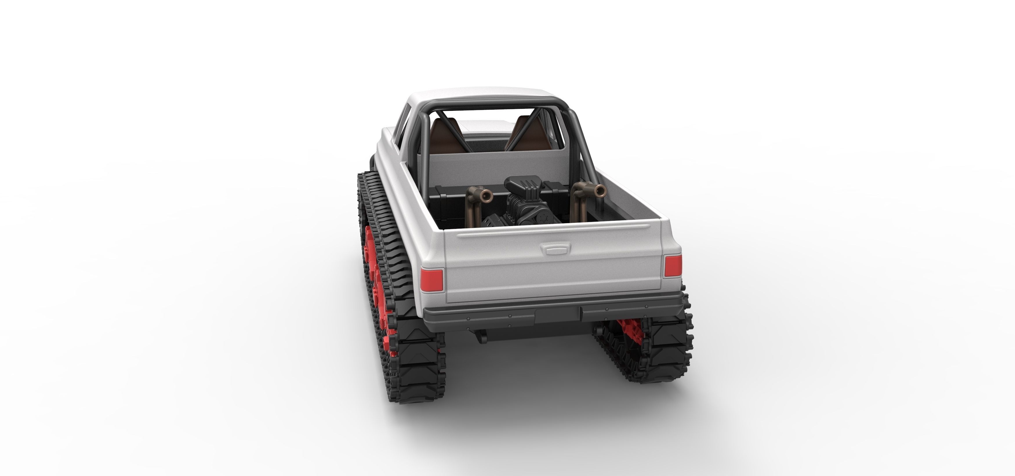 Vintage Monster tank Scale 1 to 25 3D print model_14