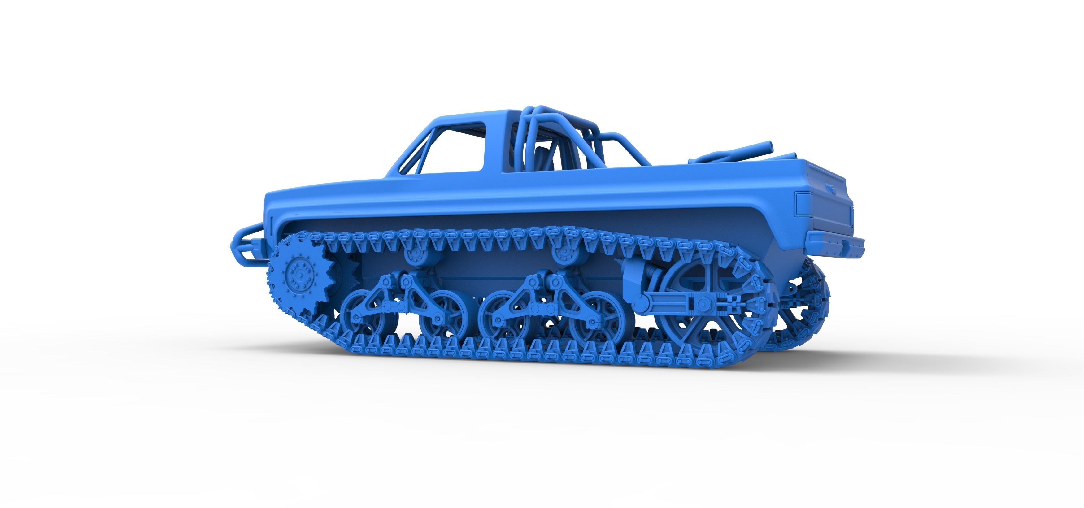 Vintage Monster tank Scale 1 to 25 3D print model_30