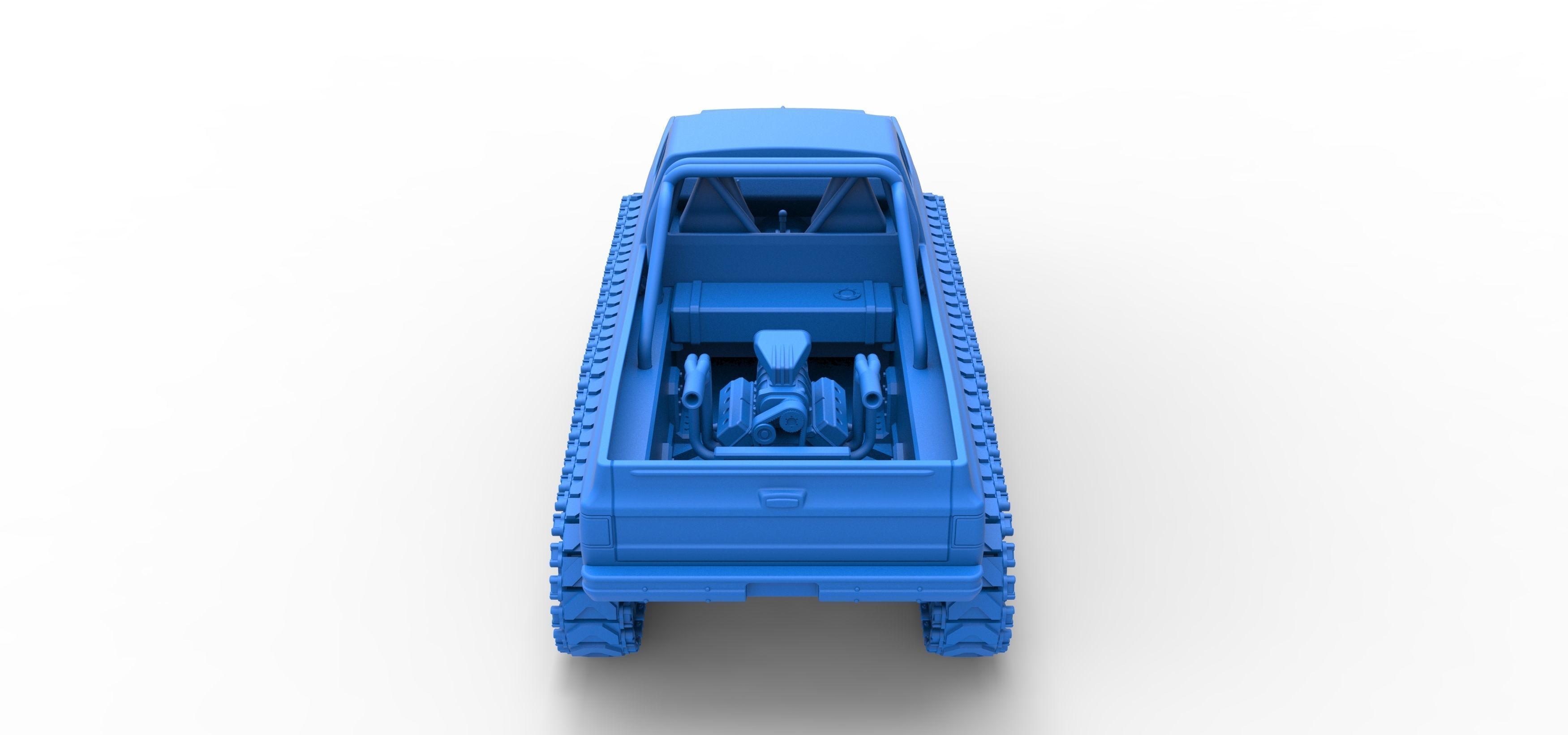 Vintage Monster tank Scale 1 to 25 3D print model_34