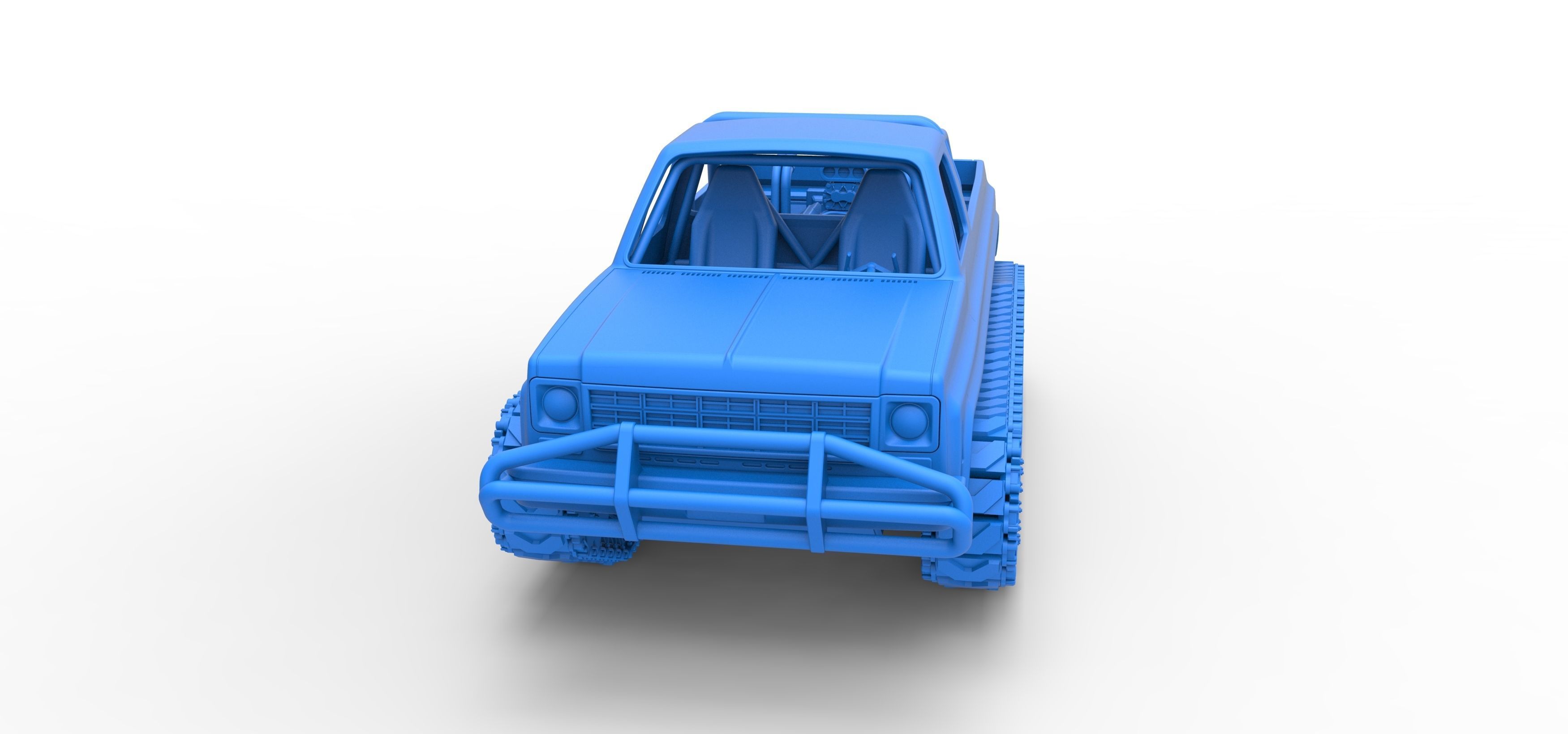 Vintage Monster tank Scale 1 to 25 3D print model_22