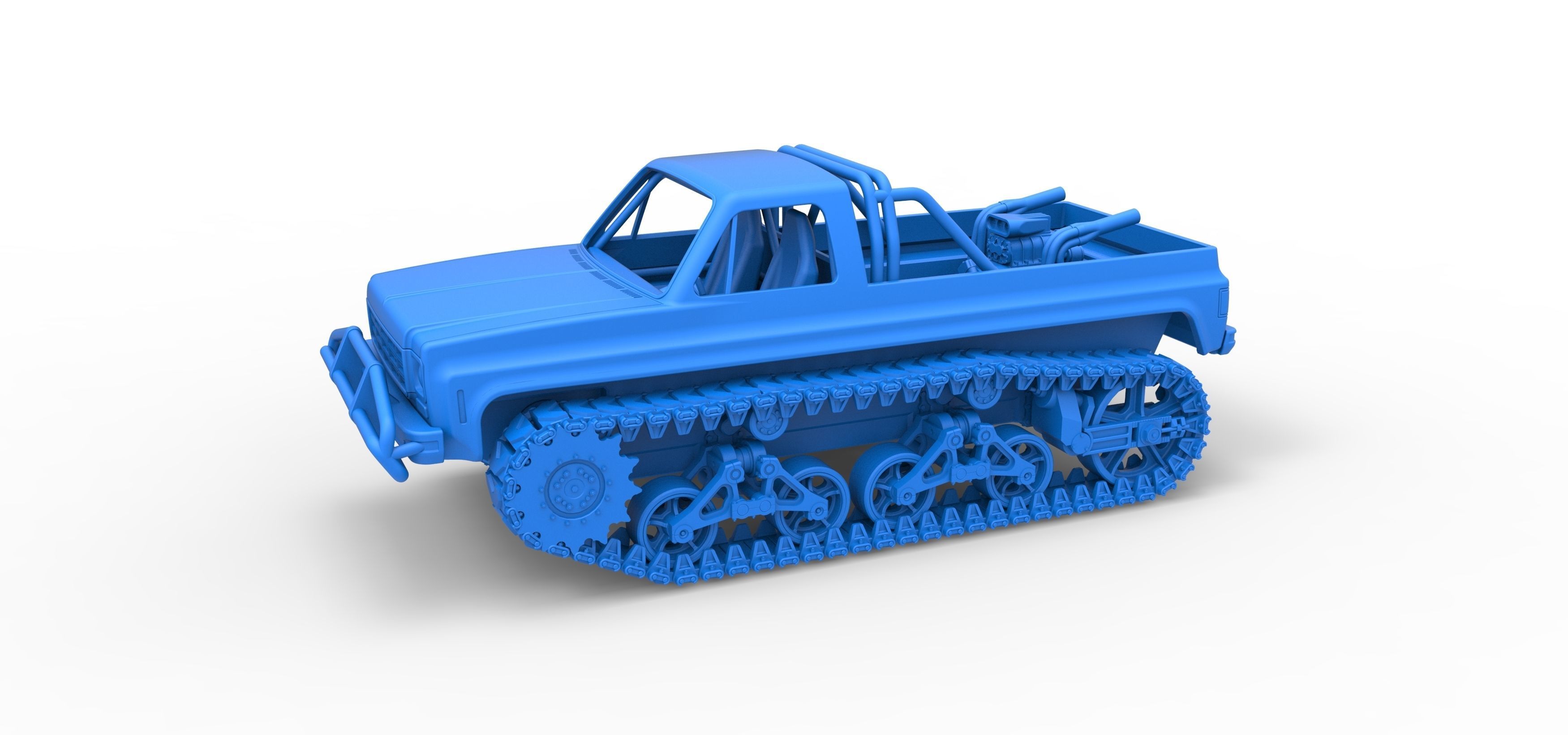 Vintage Monster tank Scale 1 to 25 3D print model_18