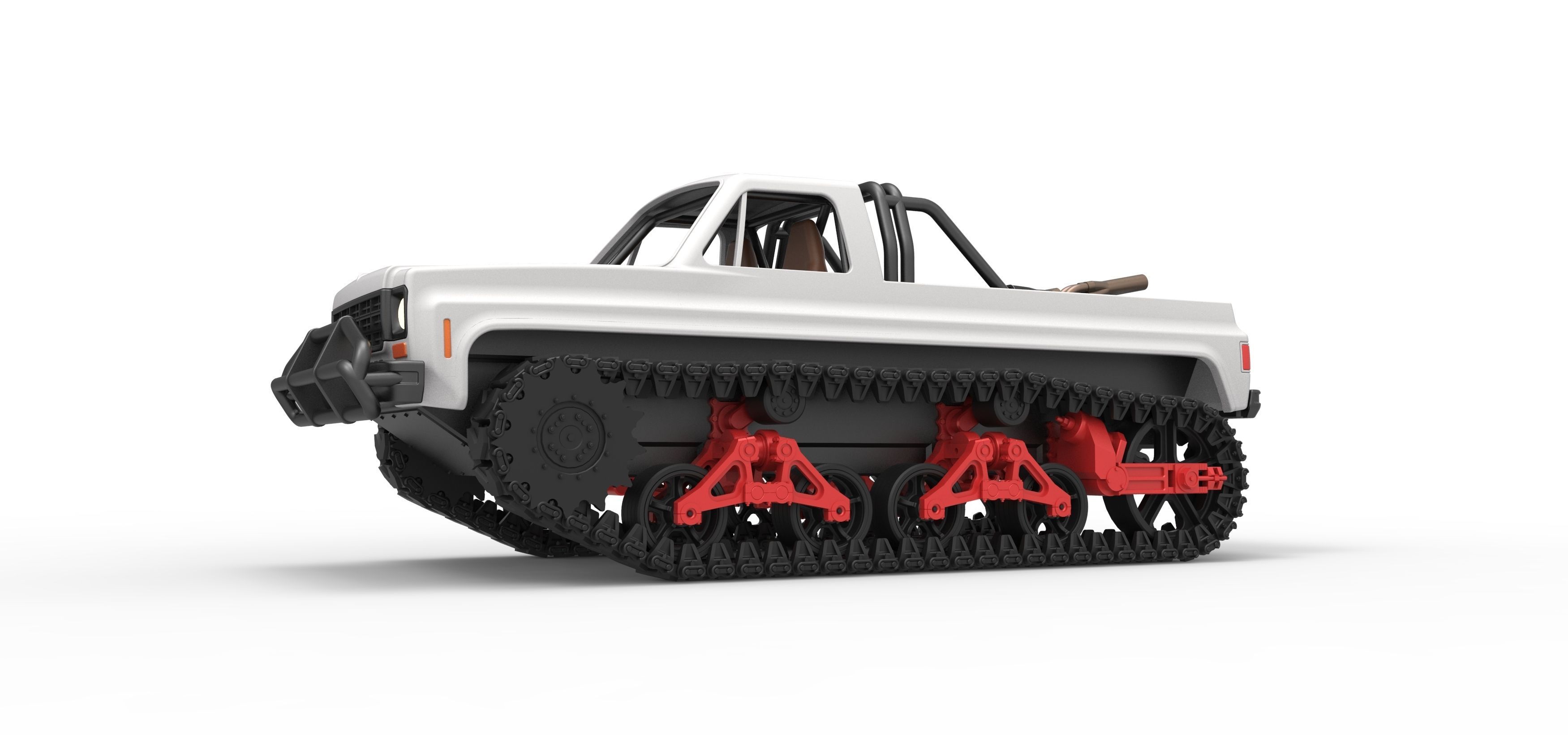 Vintage Monster tank Scale 1 to 25 3D print model_2