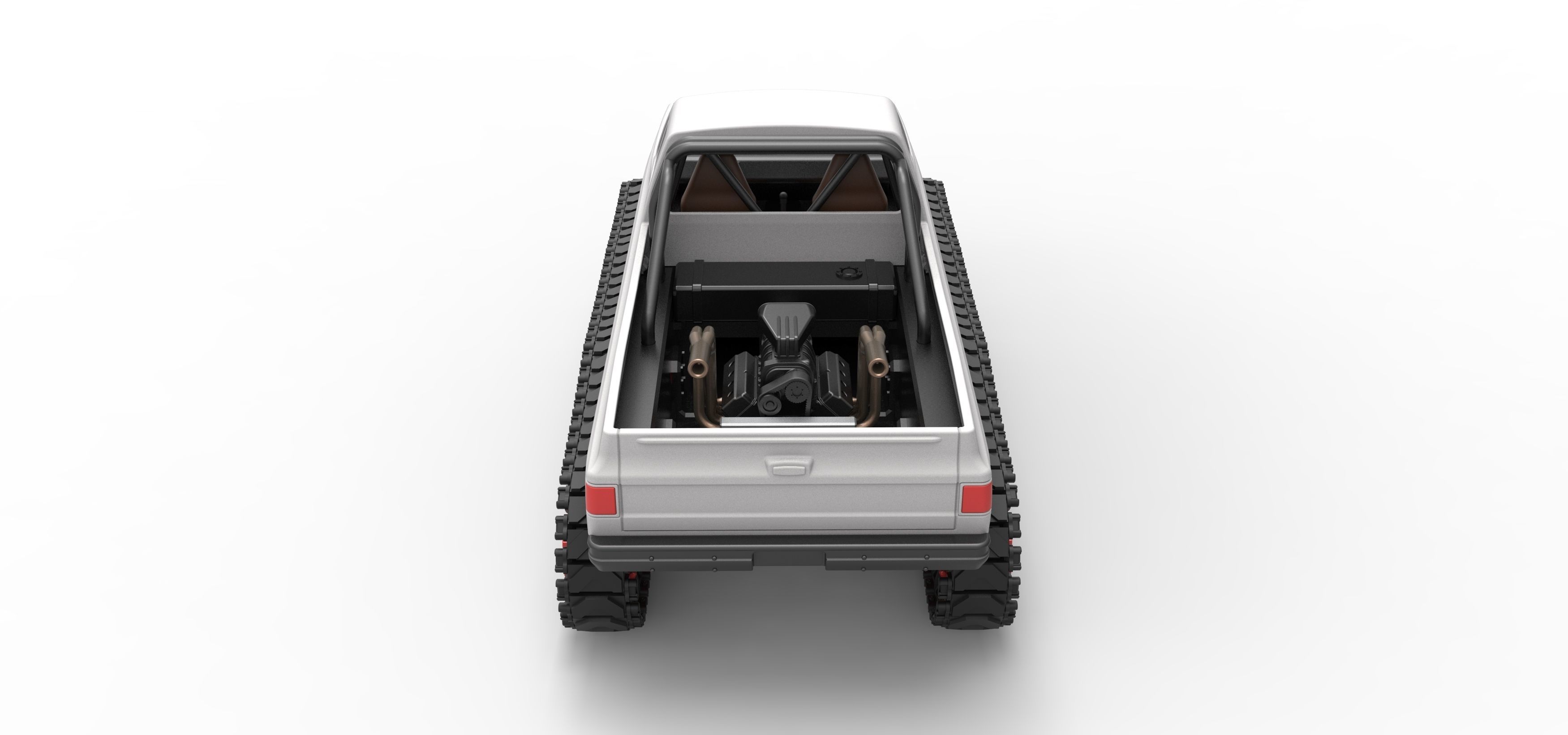 Vintage Monster tank Scale 1 to 25 3D print model_17