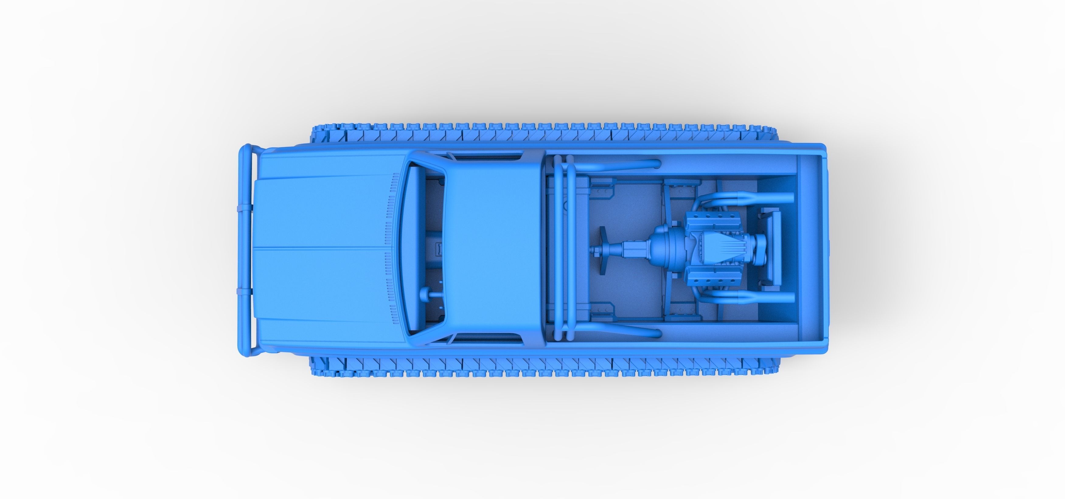 Vintage Monster tank Scale 1 to 25 3D print model_28