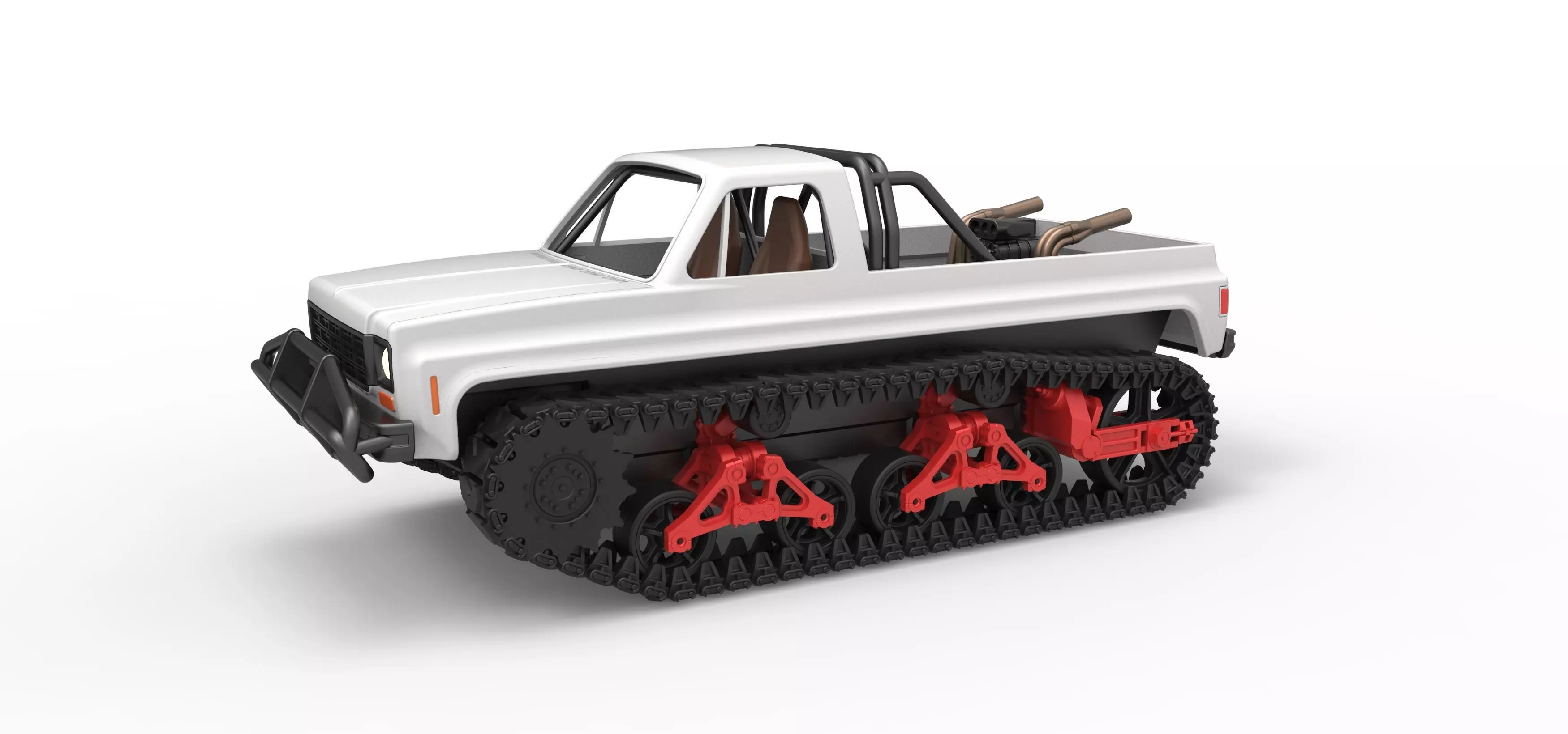 Vintage Monster tank Scale 1 to 25 3D print model_0