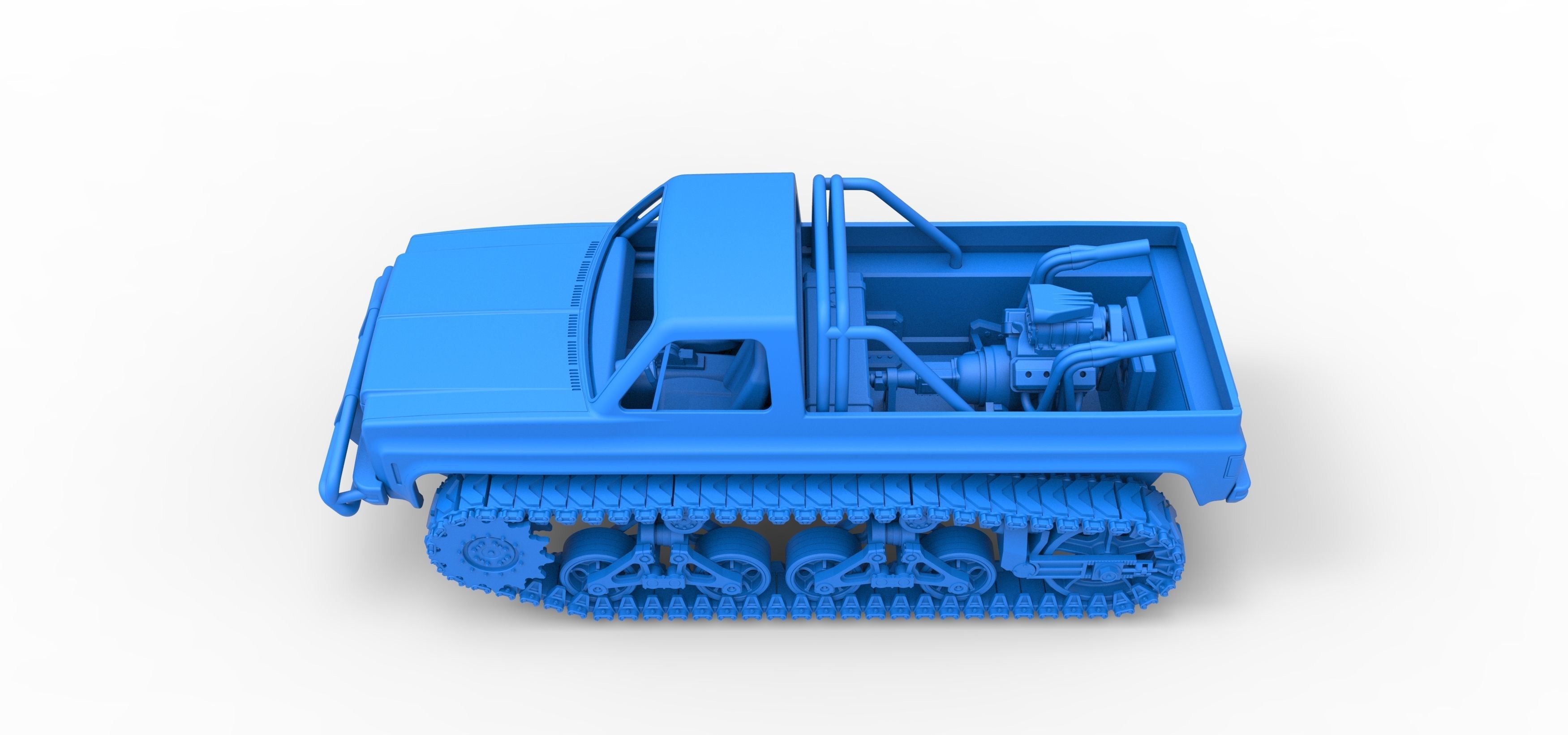 Vintage Monster tank Scale 1 to 25 3D print model_27