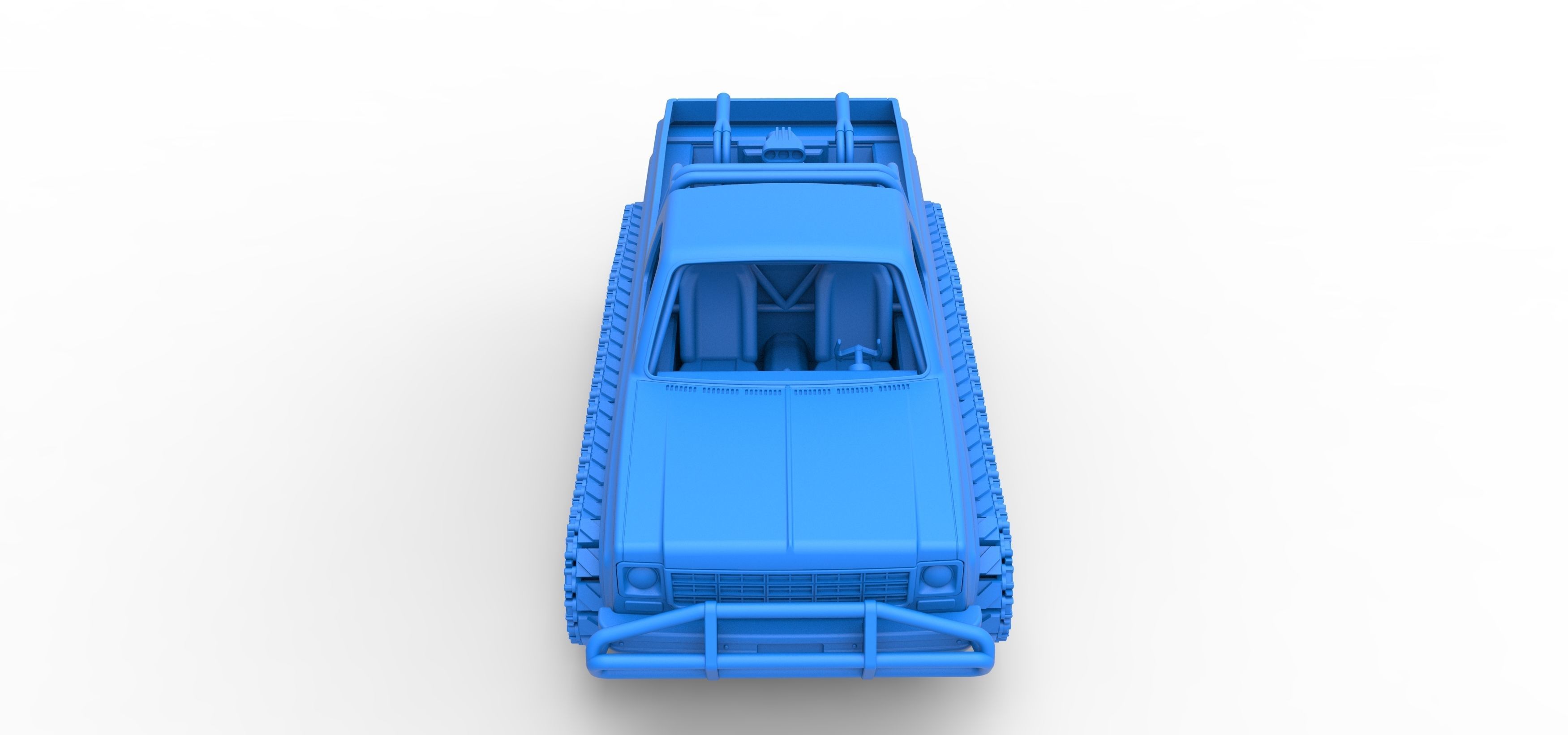 Vintage Monster tank Scale 1 to 25 3D print model_25