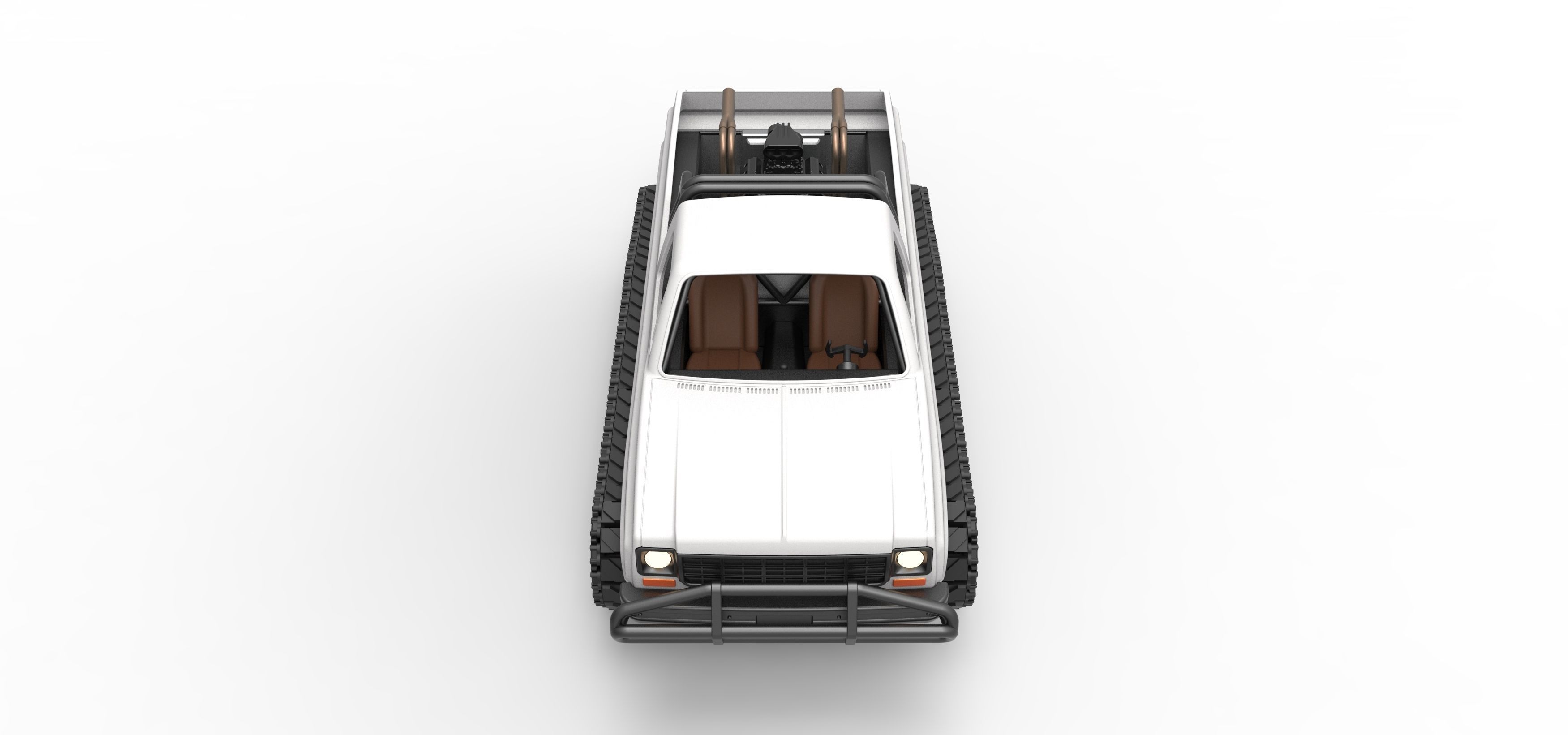 Vintage Monster tank Scale 1 to 25 3D print model_8