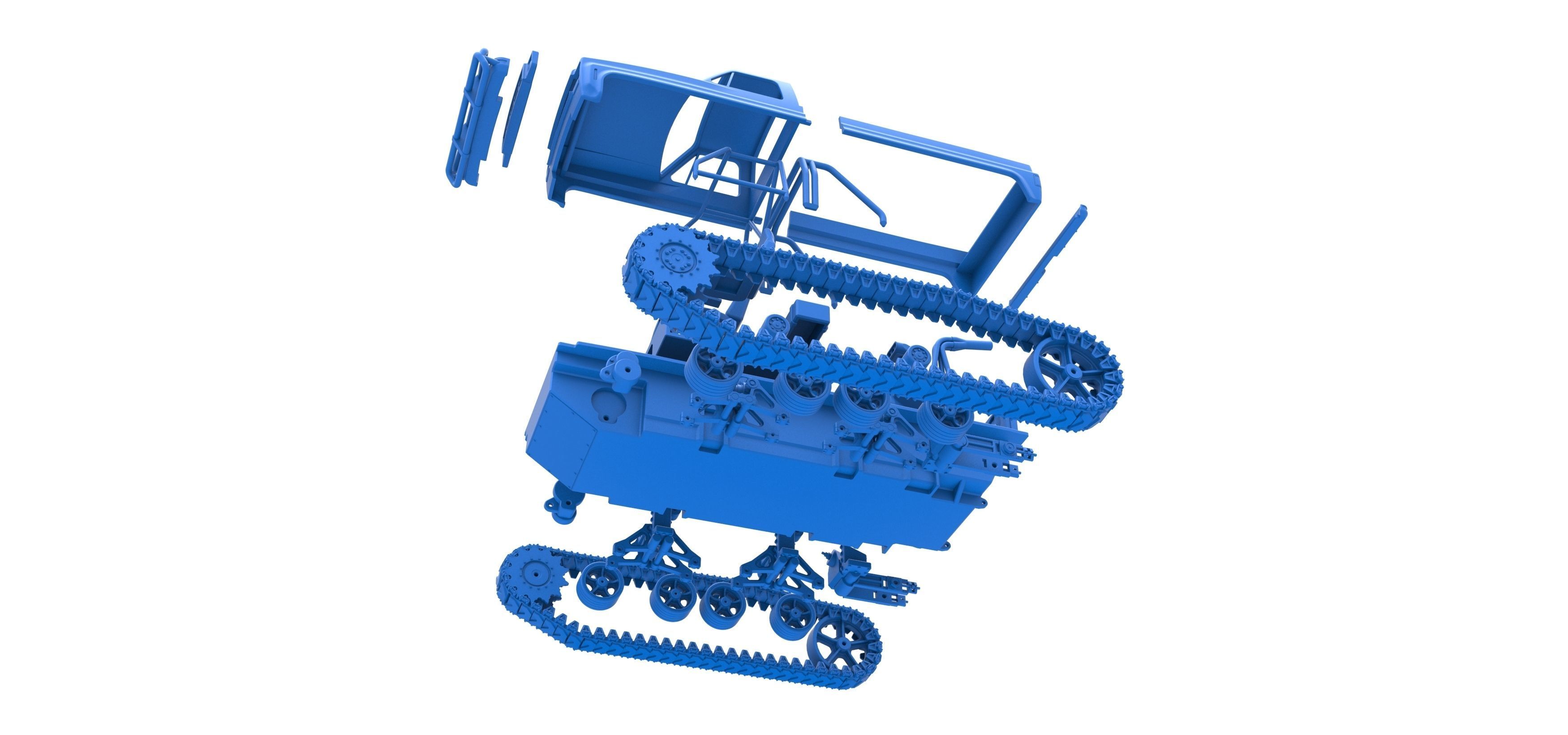 Vintage Monster tank Scale 1 to 25 3D print model_37