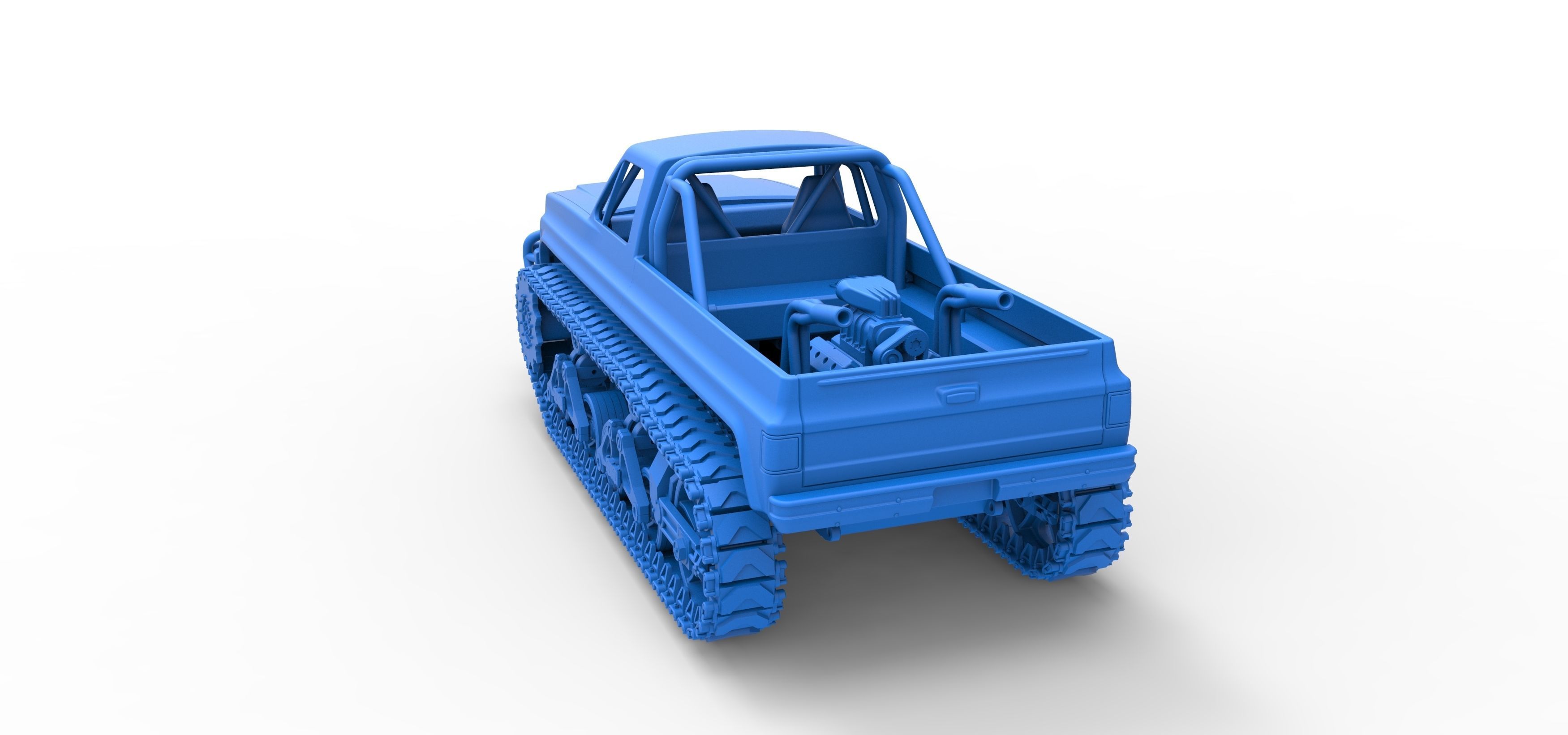 Vintage Monster tank Scale 1 to 25 3D print model_31