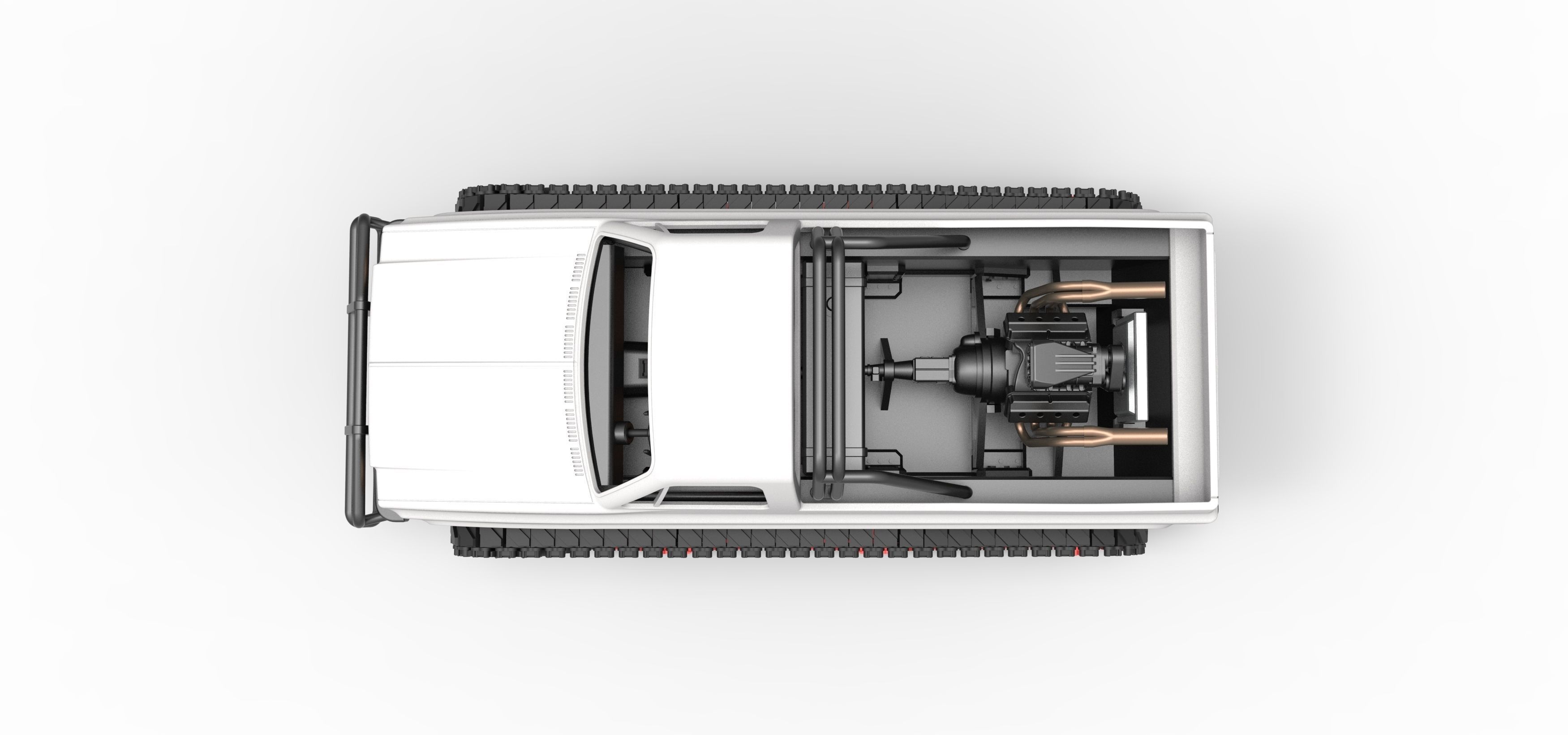 Vintage Monster tank Scale 1 to 25 3D print model_11