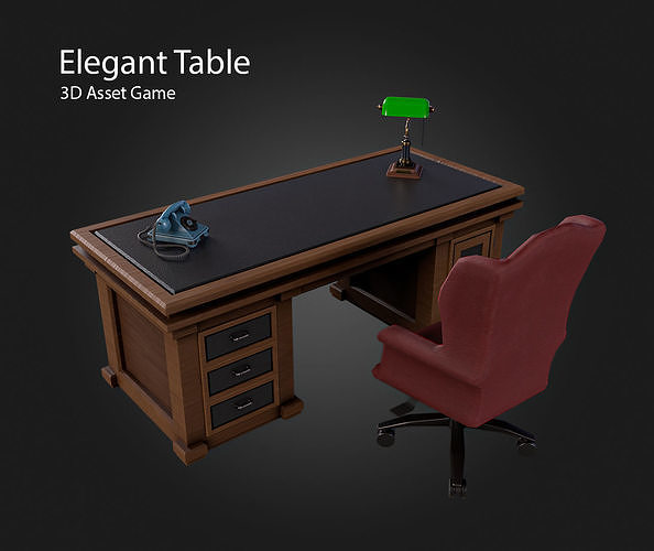 Elegant Table Low-poly 3D model