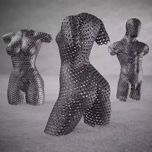 decorative standing and mural body figure