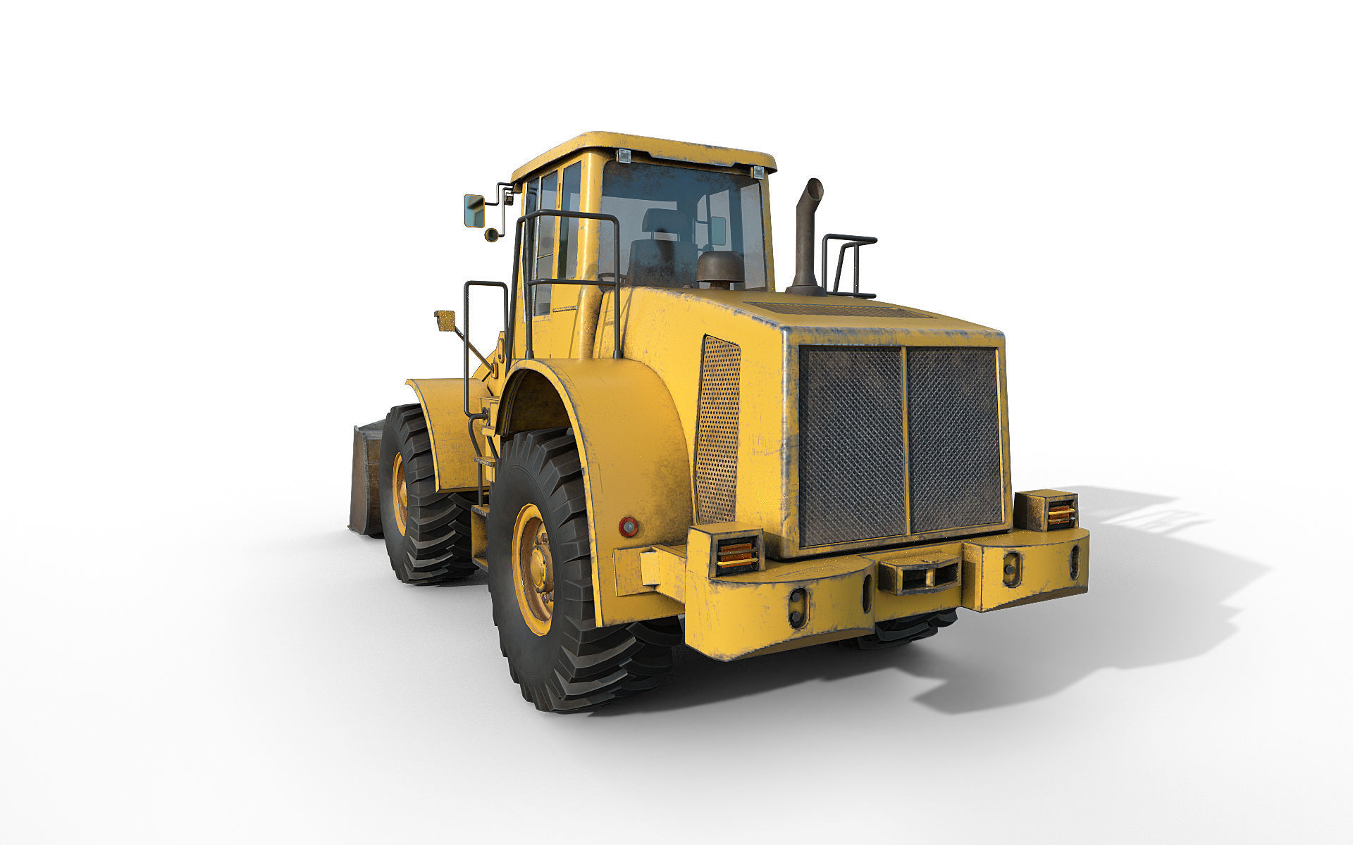 Wheel Loader Low-poly 3D model_3