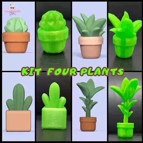 Kit Four Plants 3D print model
