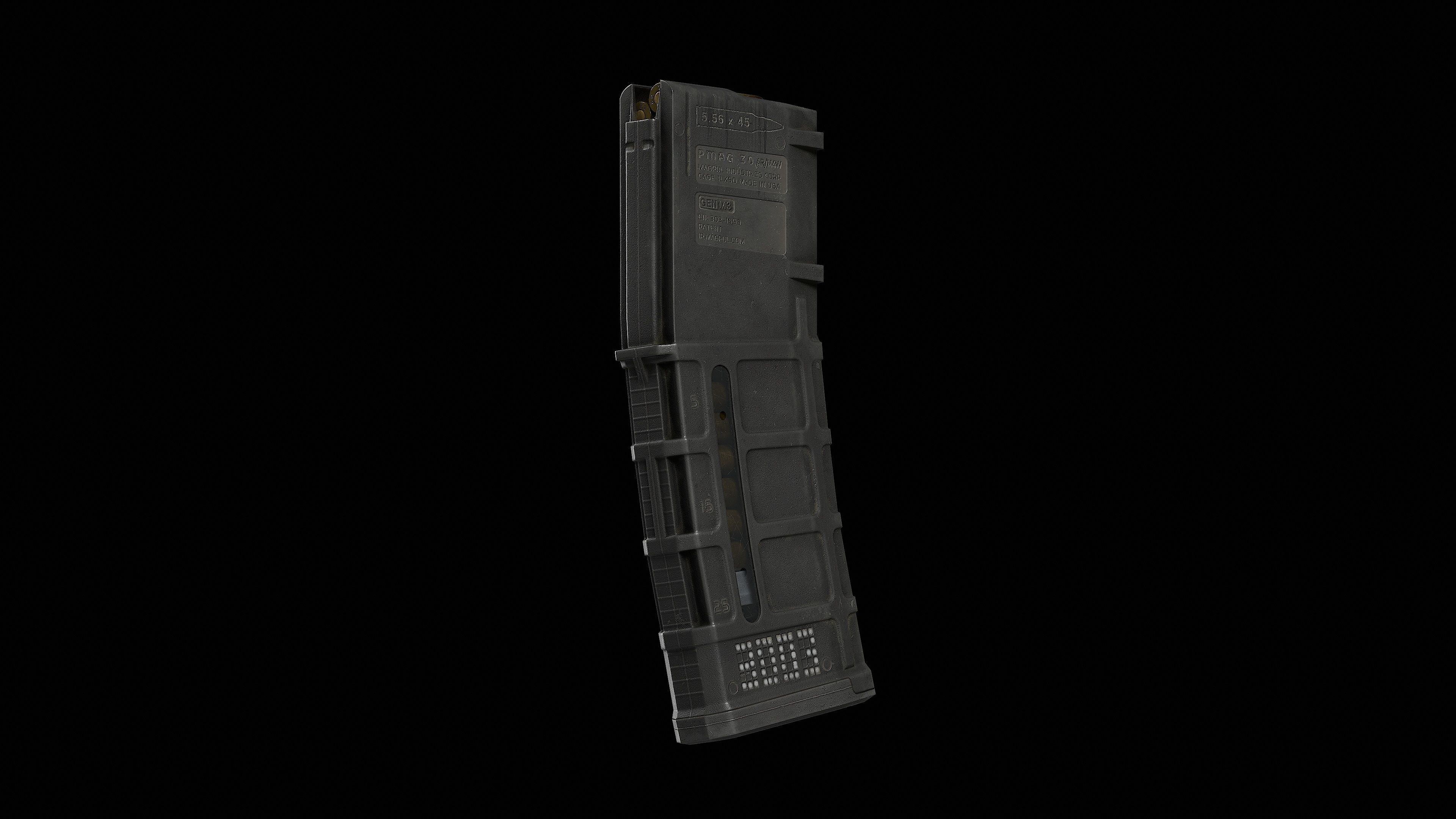 Magazine PMAG 30 Round AR M4 GEN M3 Low-poly 3D model_2