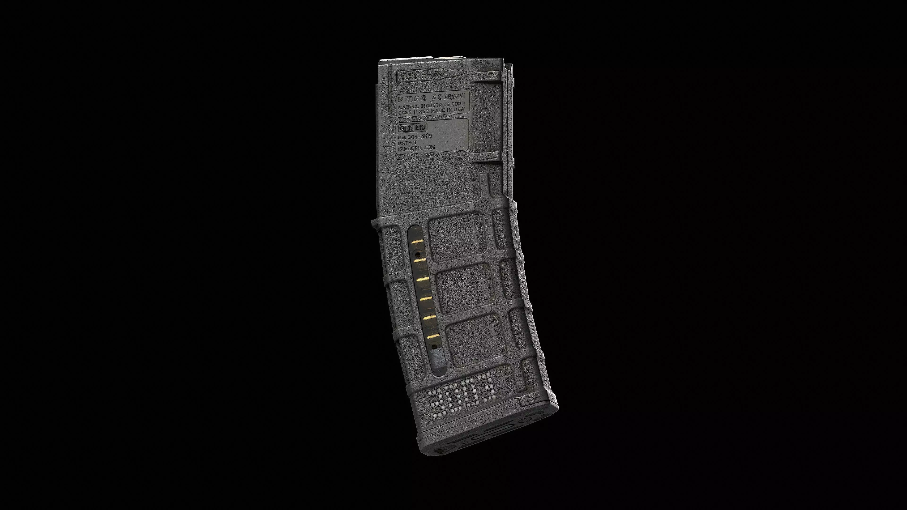 Magazine PMAG 30 Round AR M4 GEN M3 Low-poly 3D model_0