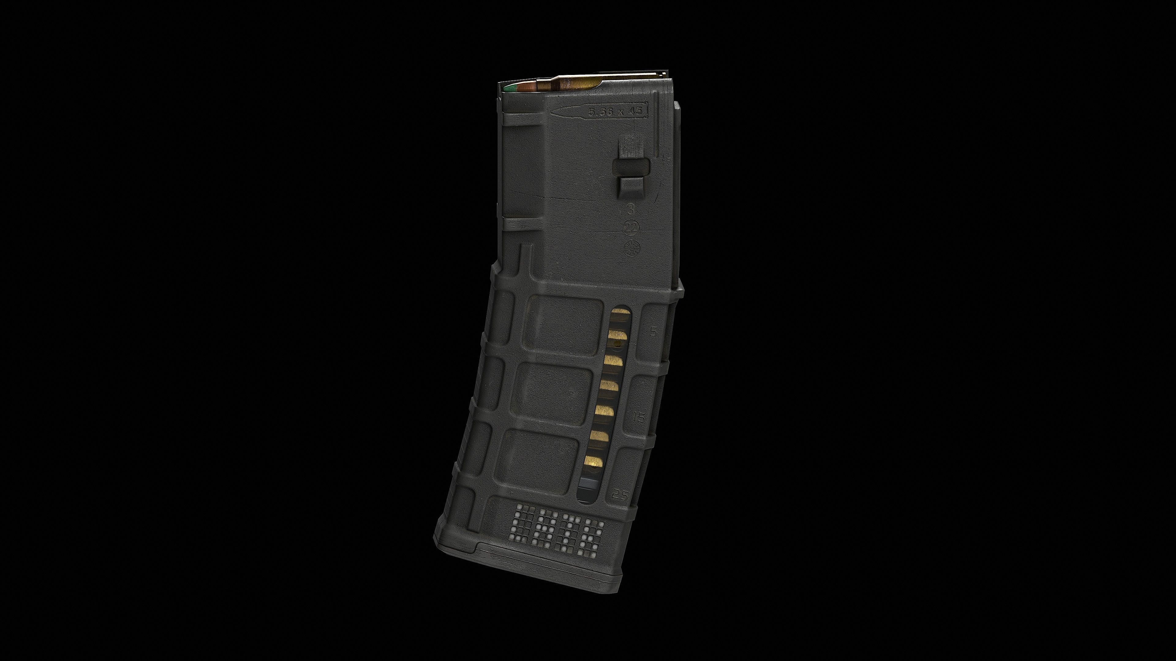 Magazine PMAG 30 Round AR M4 GEN M3 Low-poly 3D model_5