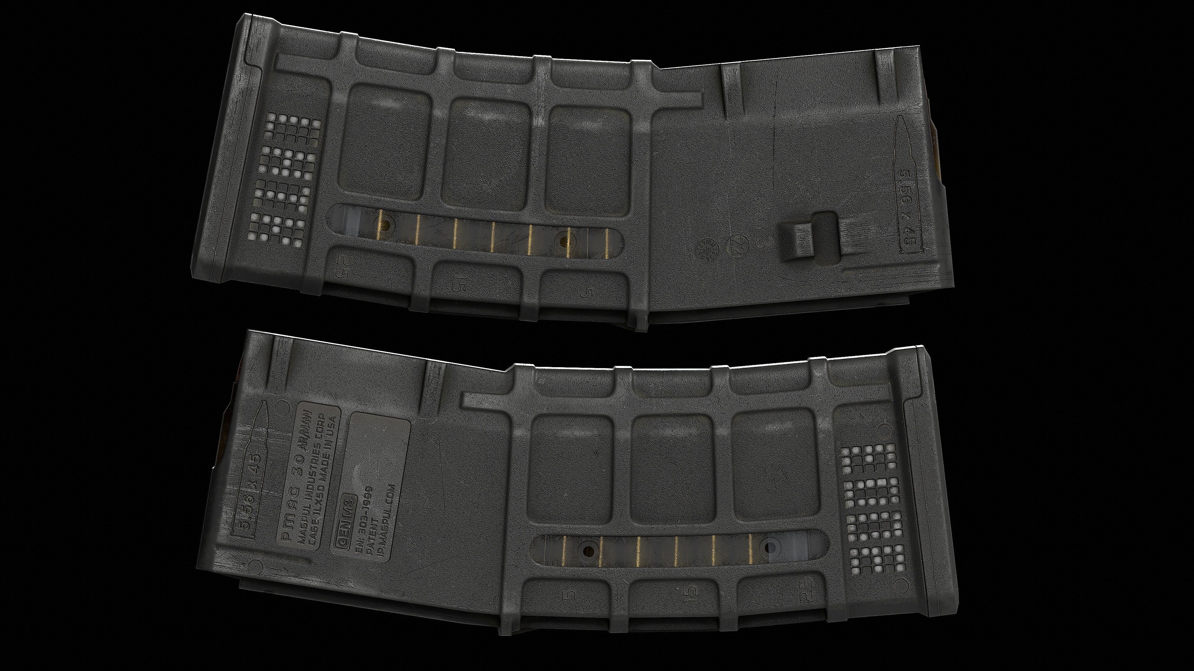 Magazine PMAG 30 Round AR M4 GEN M3 Low-poly 3D model_6