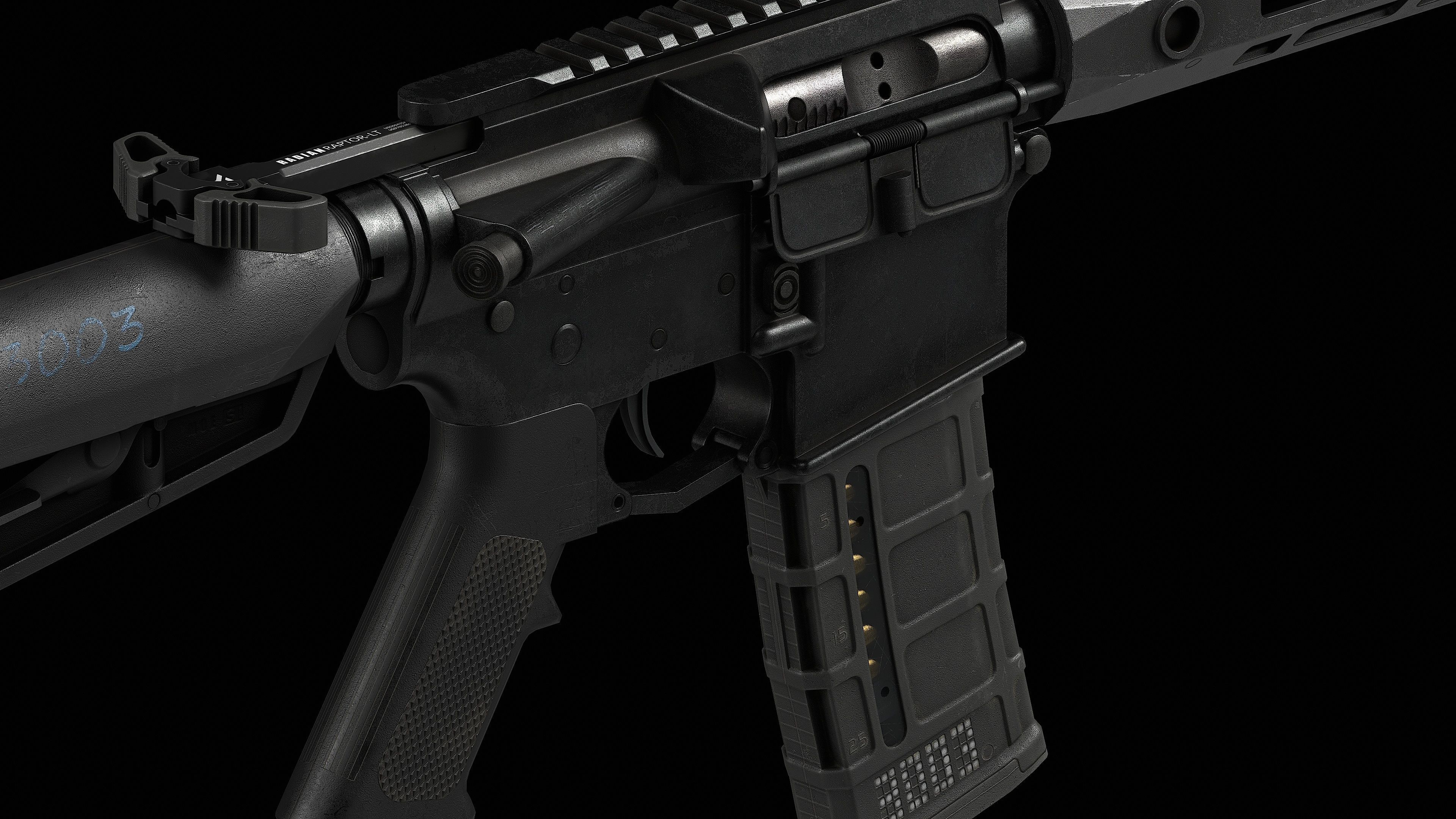 Magazine PMAG 30 Round AR M4 GEN M3 Low-poly 3D model_9