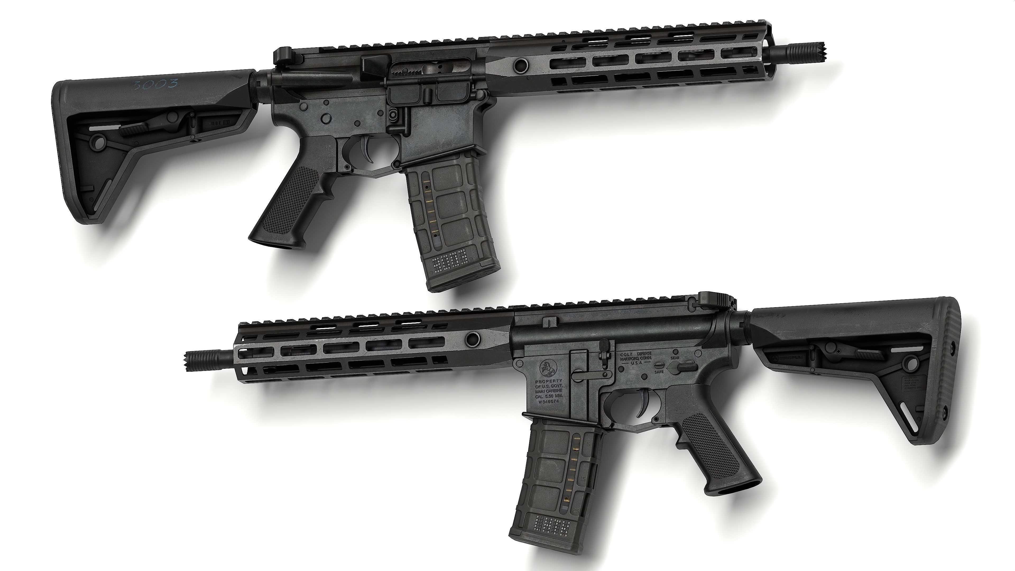 Magazine PMAG 30 Round AR M4 GEN M3 Low-poly 3D model_10