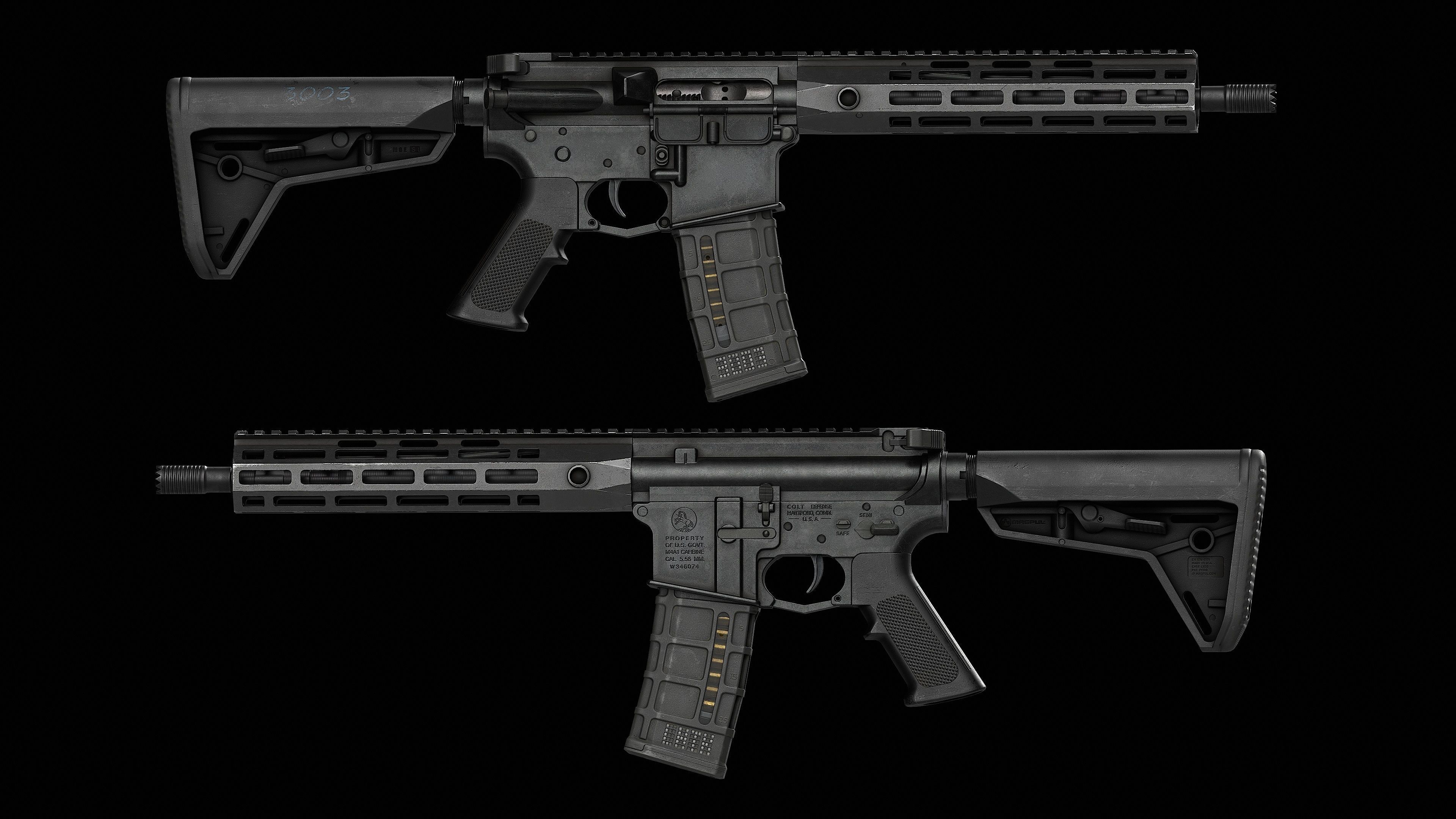 Magazine PMAG 30 Round AR M4 GEN M3 Low-poly 3D model_11