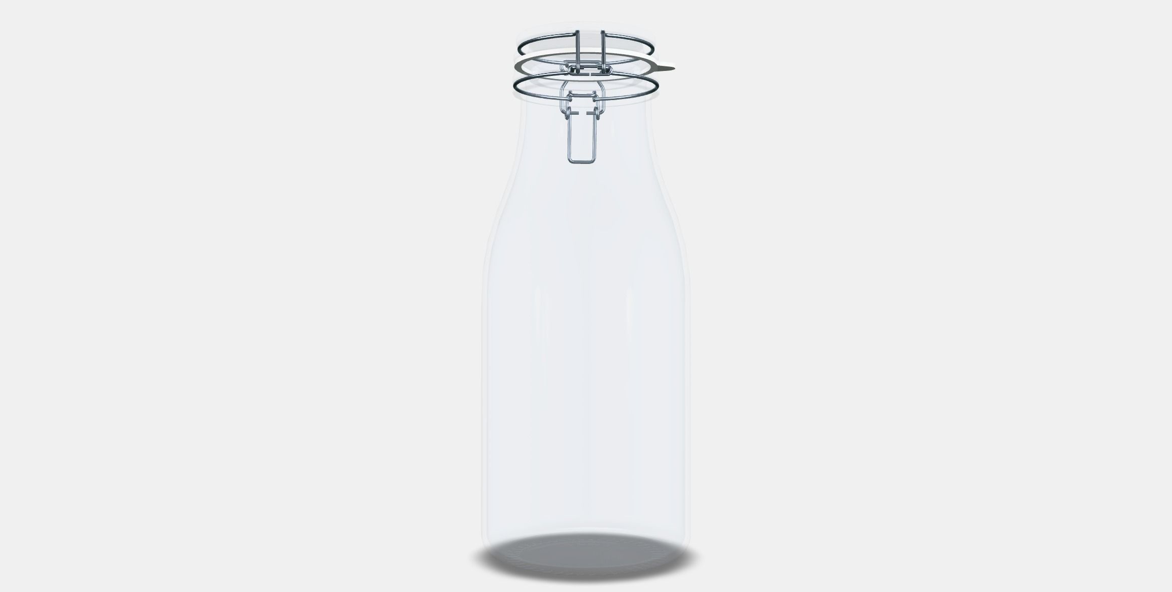 KORKEN Bottle shaped jar with lid Low-poly 3D model_14