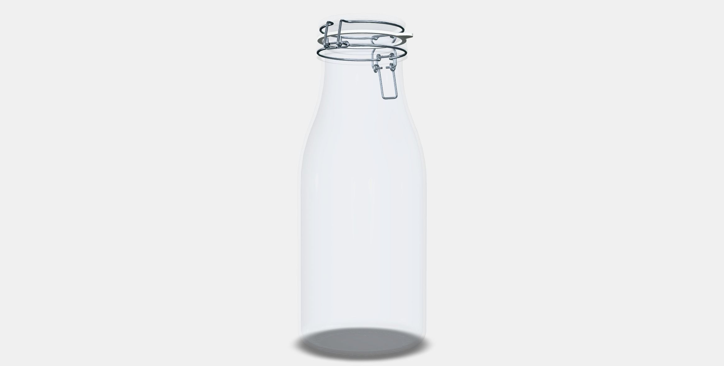 KORKEN Bottle shaped jar with lid Low-poly 3D model_5